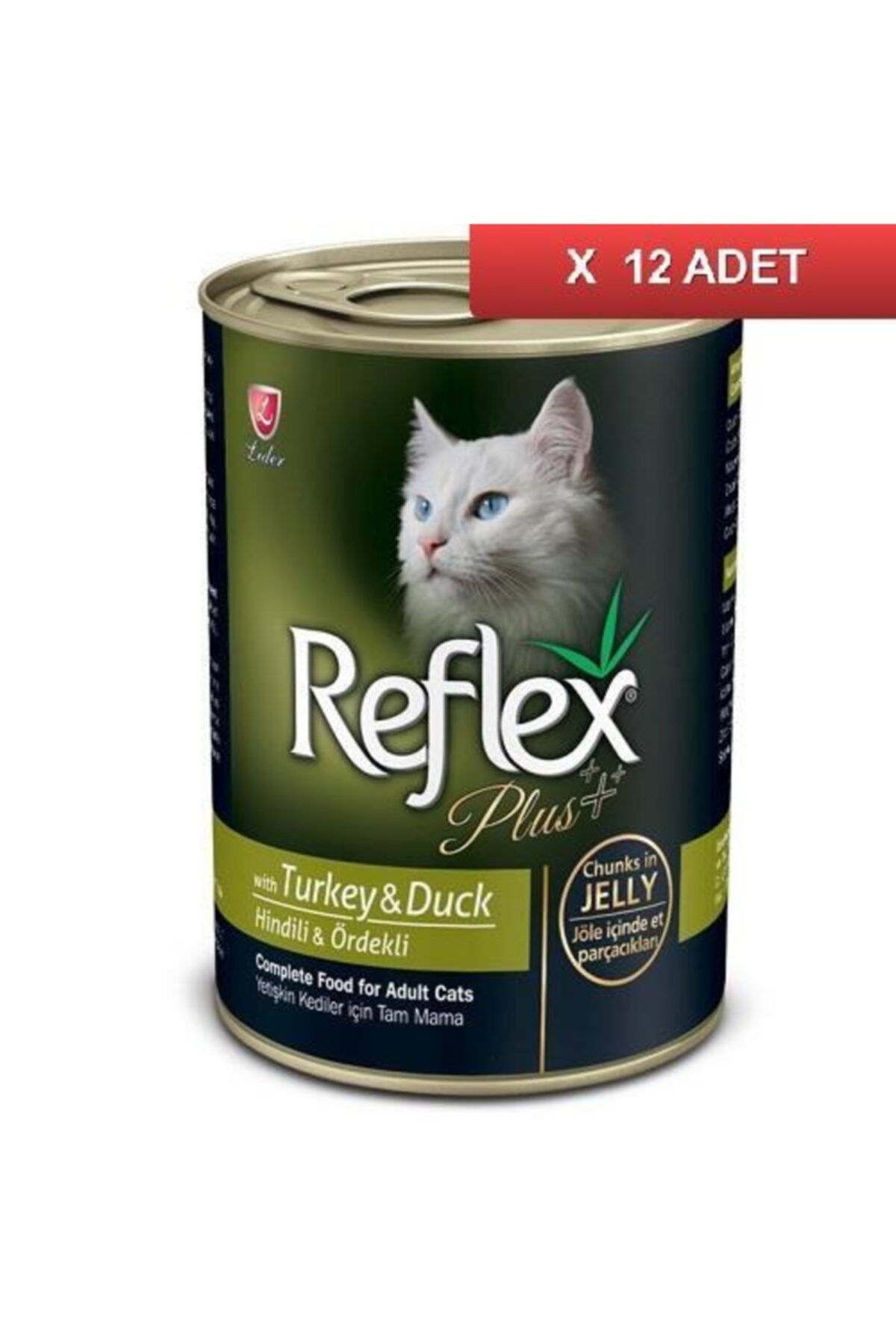 Reflex Plus Hindili Ördekli Jöleli Kedi Konservesi 400 gr (12 Adet)