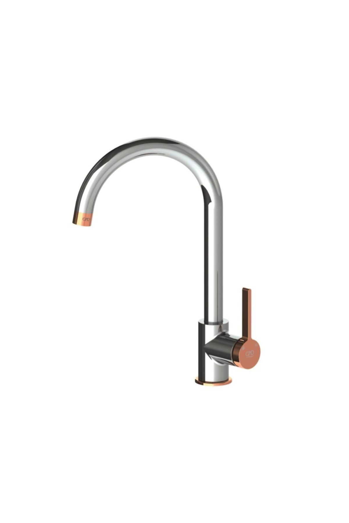 GPD -mte165-k-r Krom Rose Gold Tek Gövde Eviye Bataryası