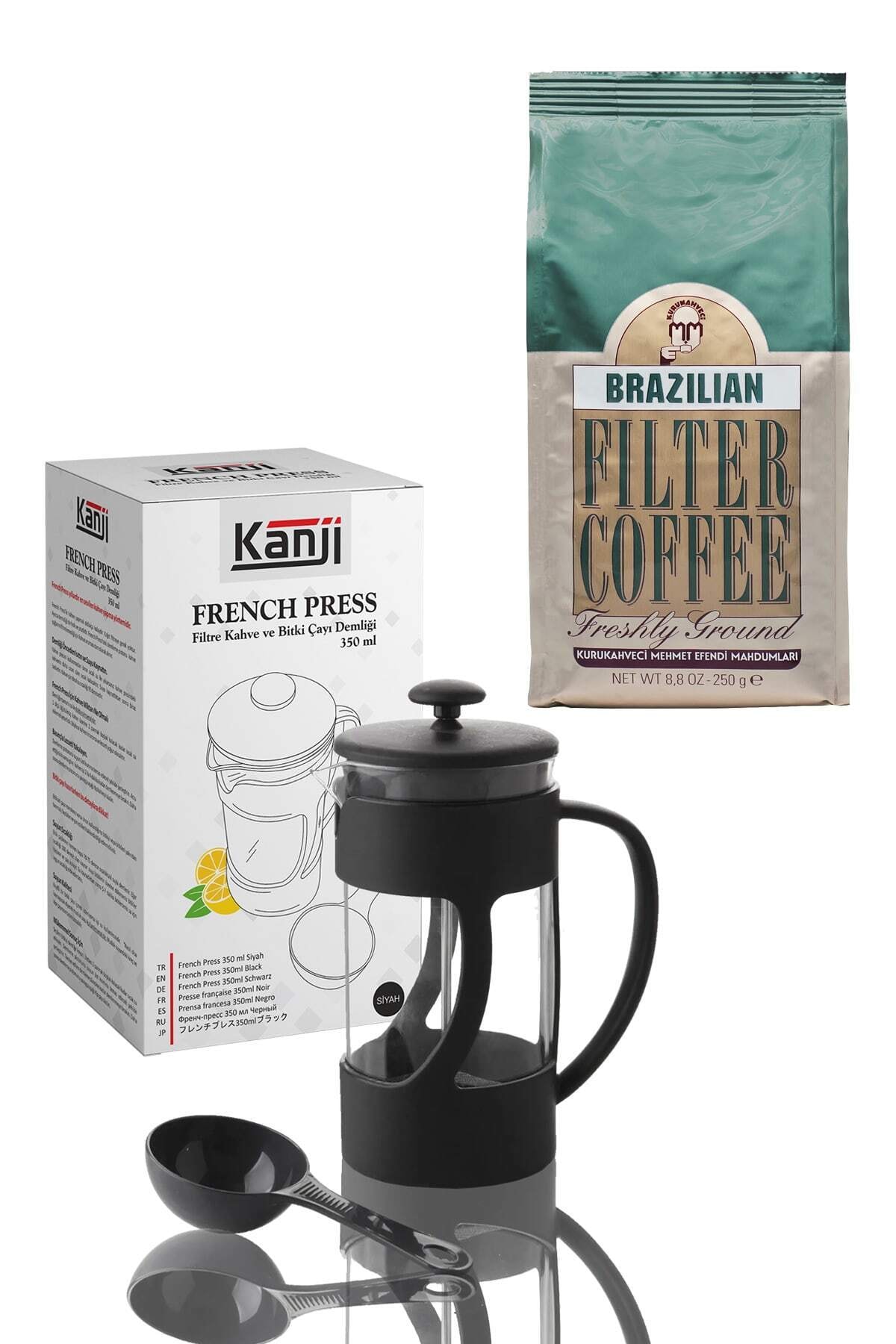 mehmet efendi brazilian filtre kahve 250 g kanji french press 350 ml fiyati yorumlari trendyol