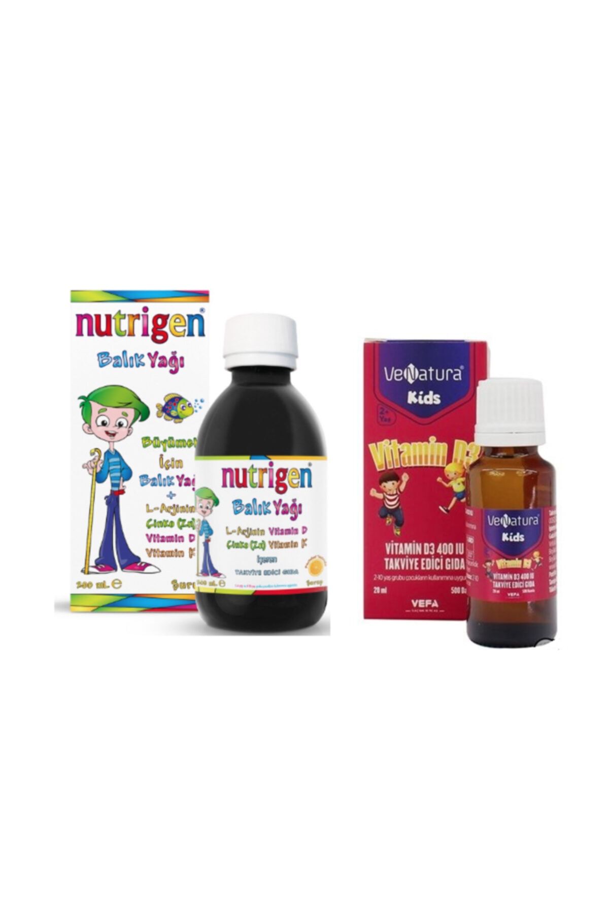 Nutrigen Çocuklar Için Balık Yağı Şurubu 200 ml + Venatura Kids Vitamin