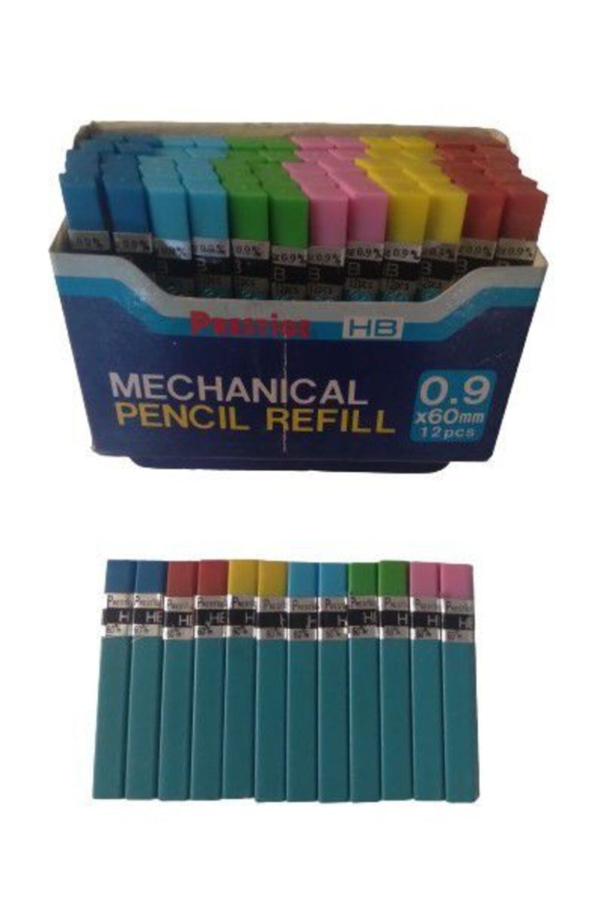 Prestige 0,9 Hb 60 Mm. Siyah Versatil Kalem Ucu Renkli Kutu ( 72 Li Paket )