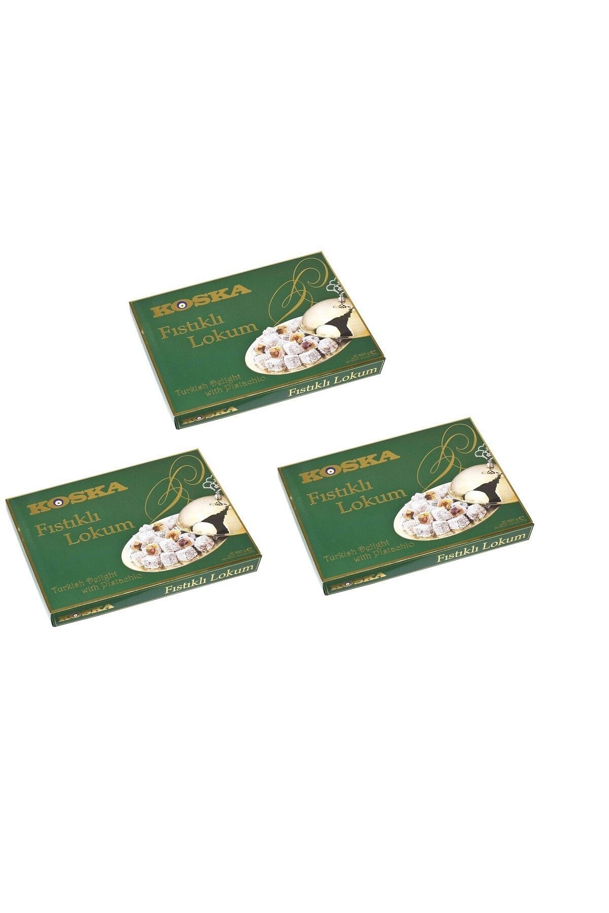 Koska Antep Fıstıklı Lokum 650 Gr X 3