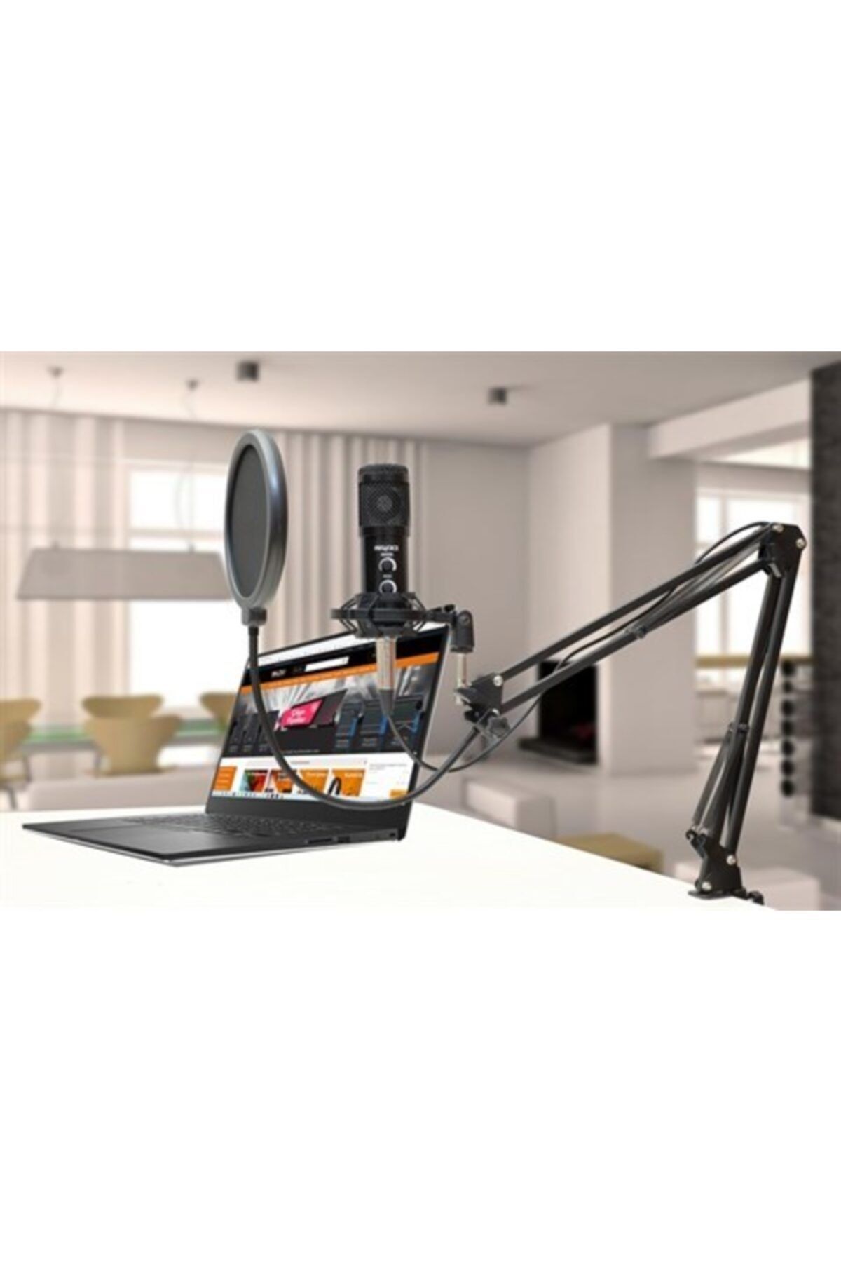 Provoice Bm-300 Stüdyo Mikrofon+ As-21 Stand+ Pop Filtre Siyah Full Set