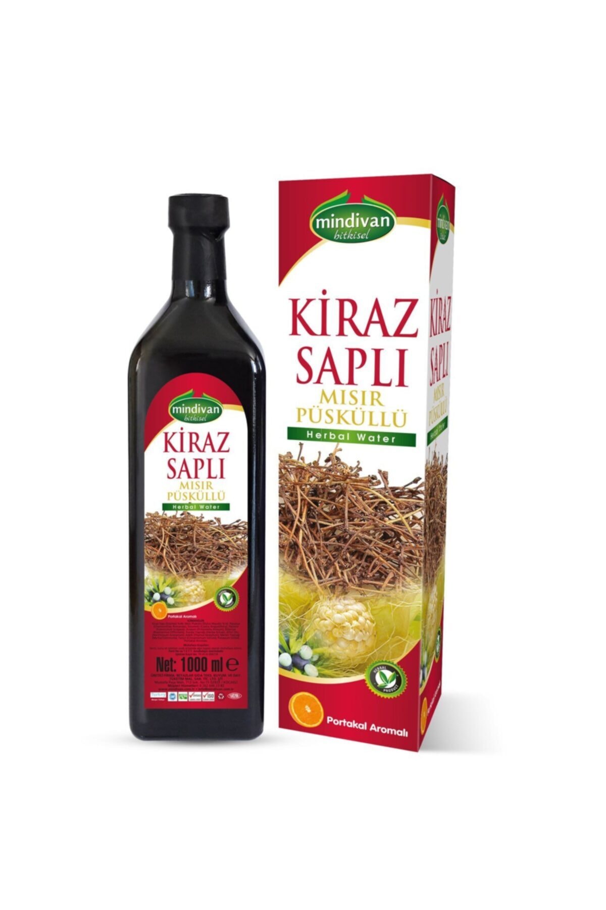 Mindivan Kiraz Sapı Mısır Püskülü Detox Suyu 1 Litre