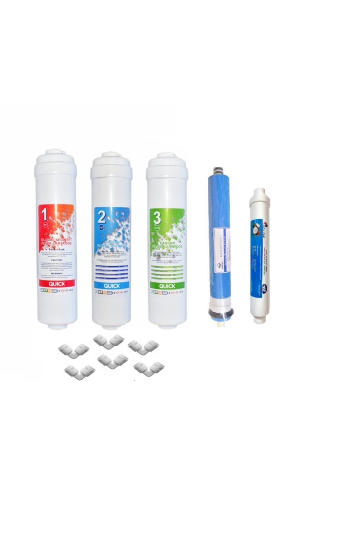 alkalinees Kapalı Kasa Su Arıtma Cihazı Filtresi 5 Aşama Quick Geçme Set