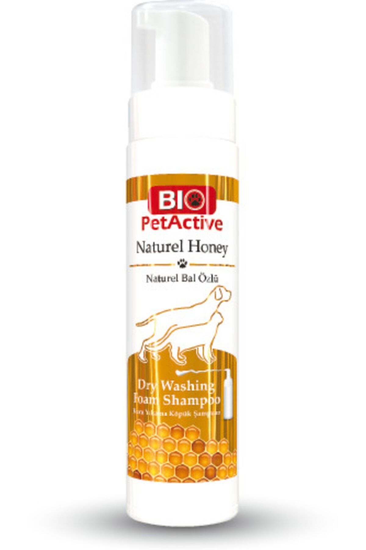 Bio PetActive Doğal Bal Özlü Kuru Yıkama Köpük Şampuanı 200 Ml.