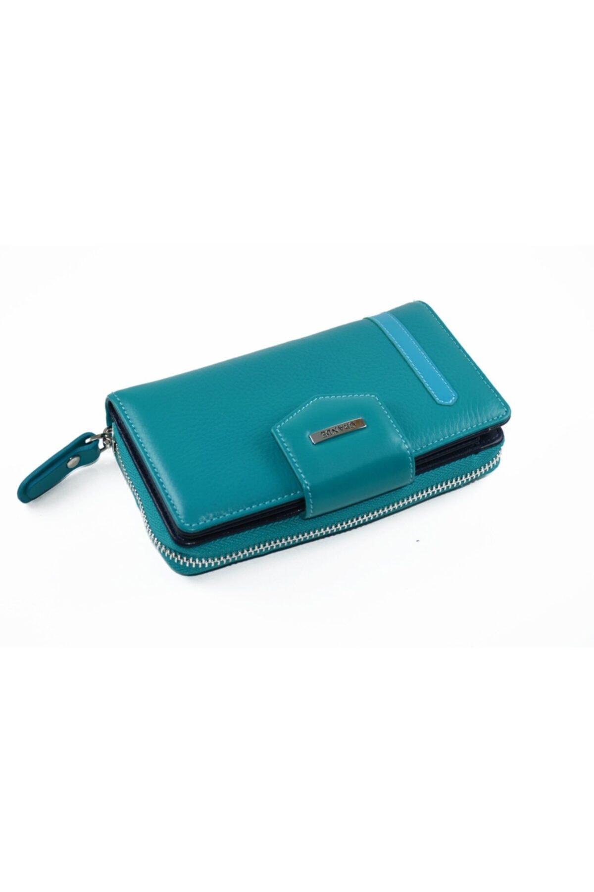 Grande Kadın Turkuaz Hakiki Deri Cüzdan