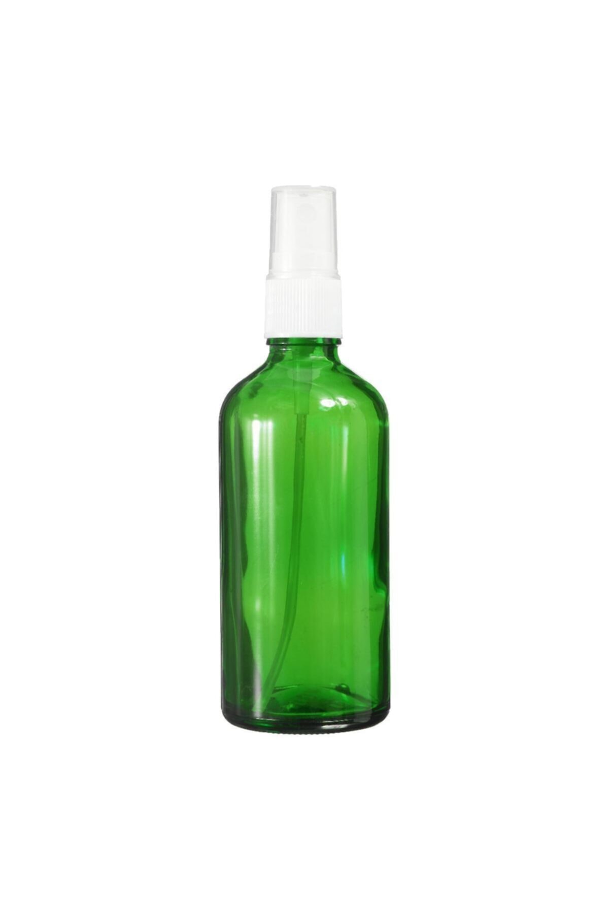 GALENİK Yeşil Cam Şişe 100ml Beyaz Sprey Başlıklı 24 Adet