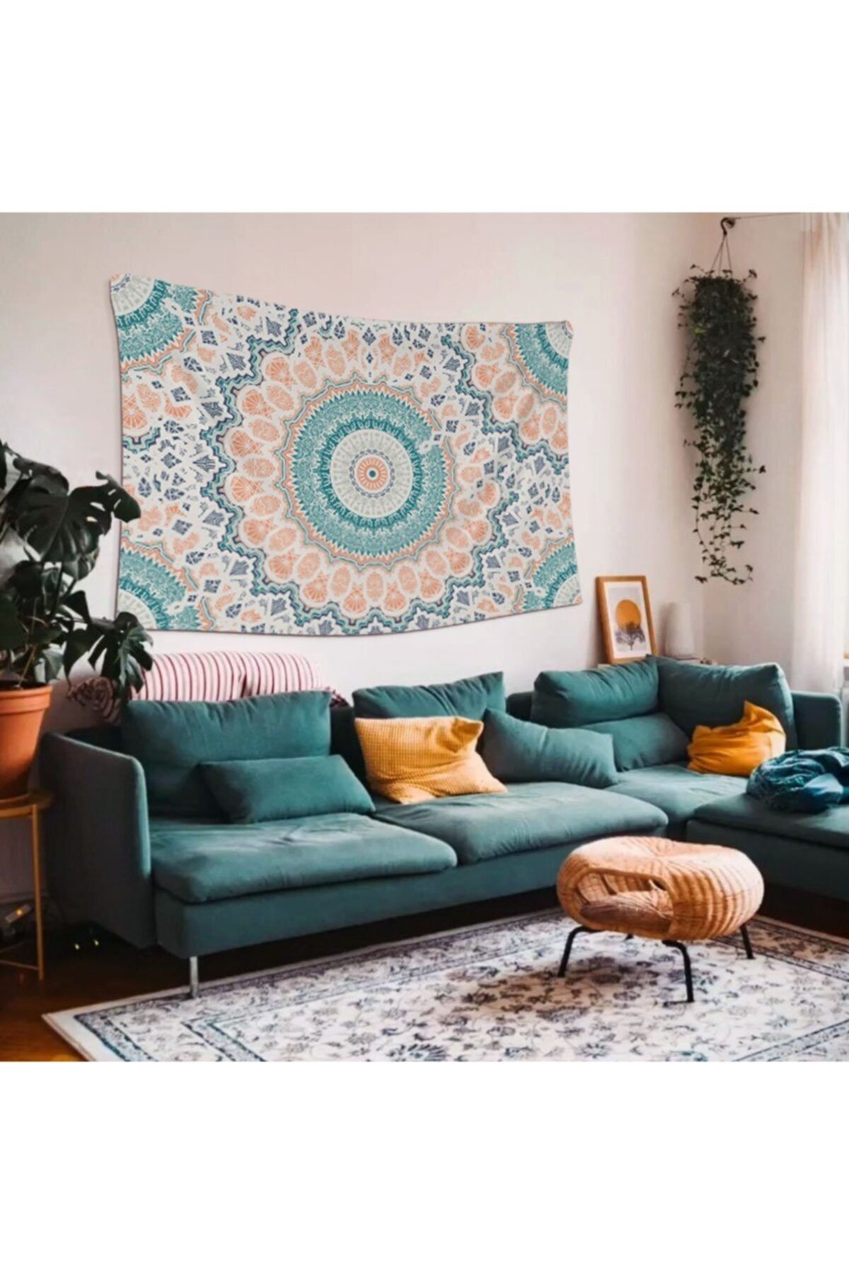 WALLHANG Retro Mandala Duvar Örtüsü 195x130 Cm