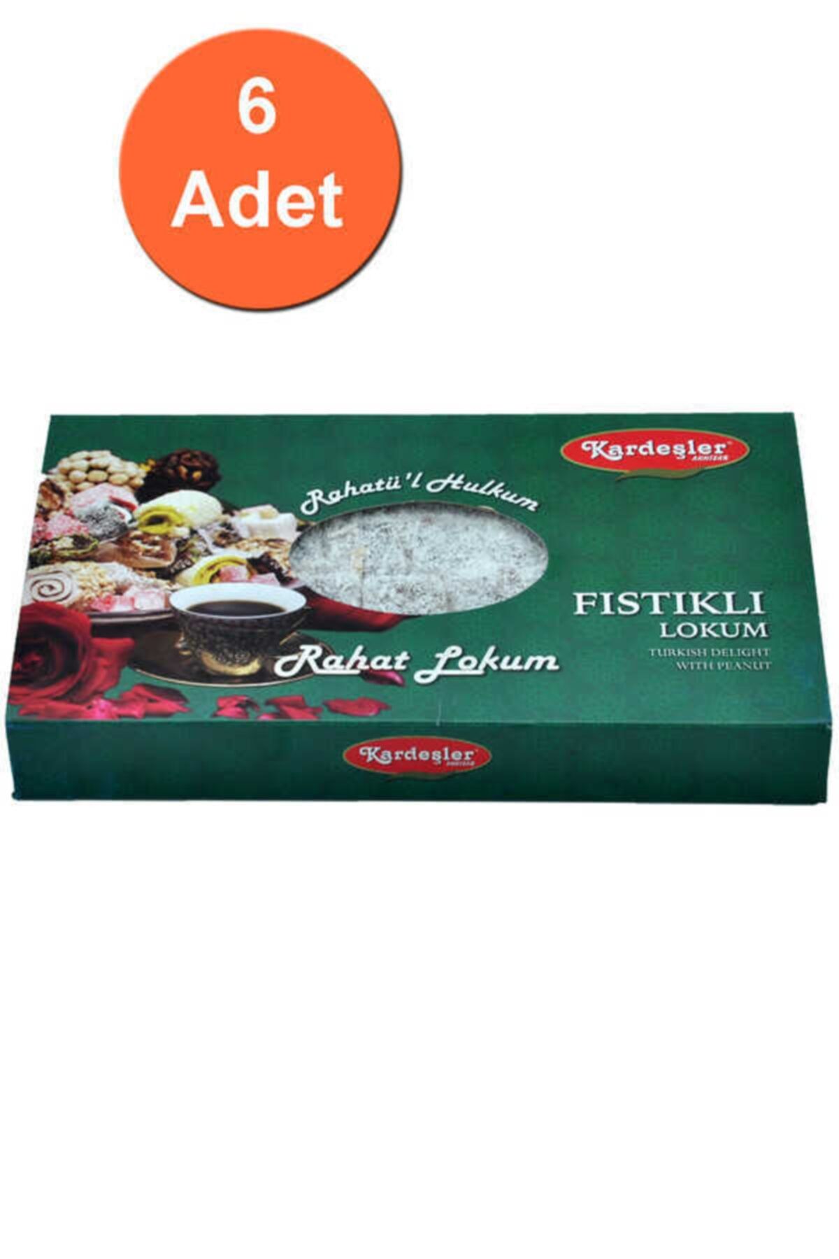 Kardeşler Şekerleme Kardeşler Fıstıklı Hediyelik Lokum 700 G X 6 Adet
