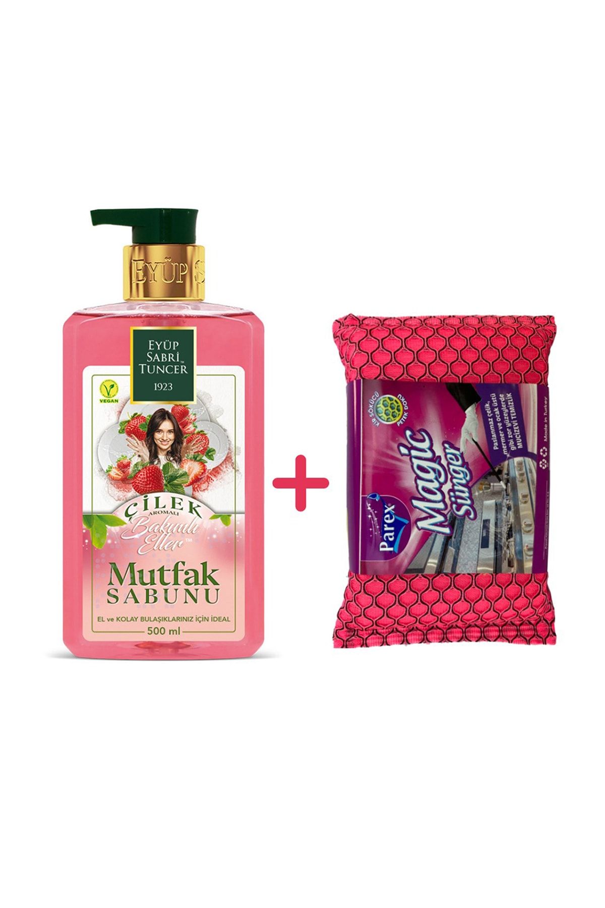 Eyüp Sabri Tuncer Çilek Aromalı Mutfak Sabunu 500 ml + Magic Sünger