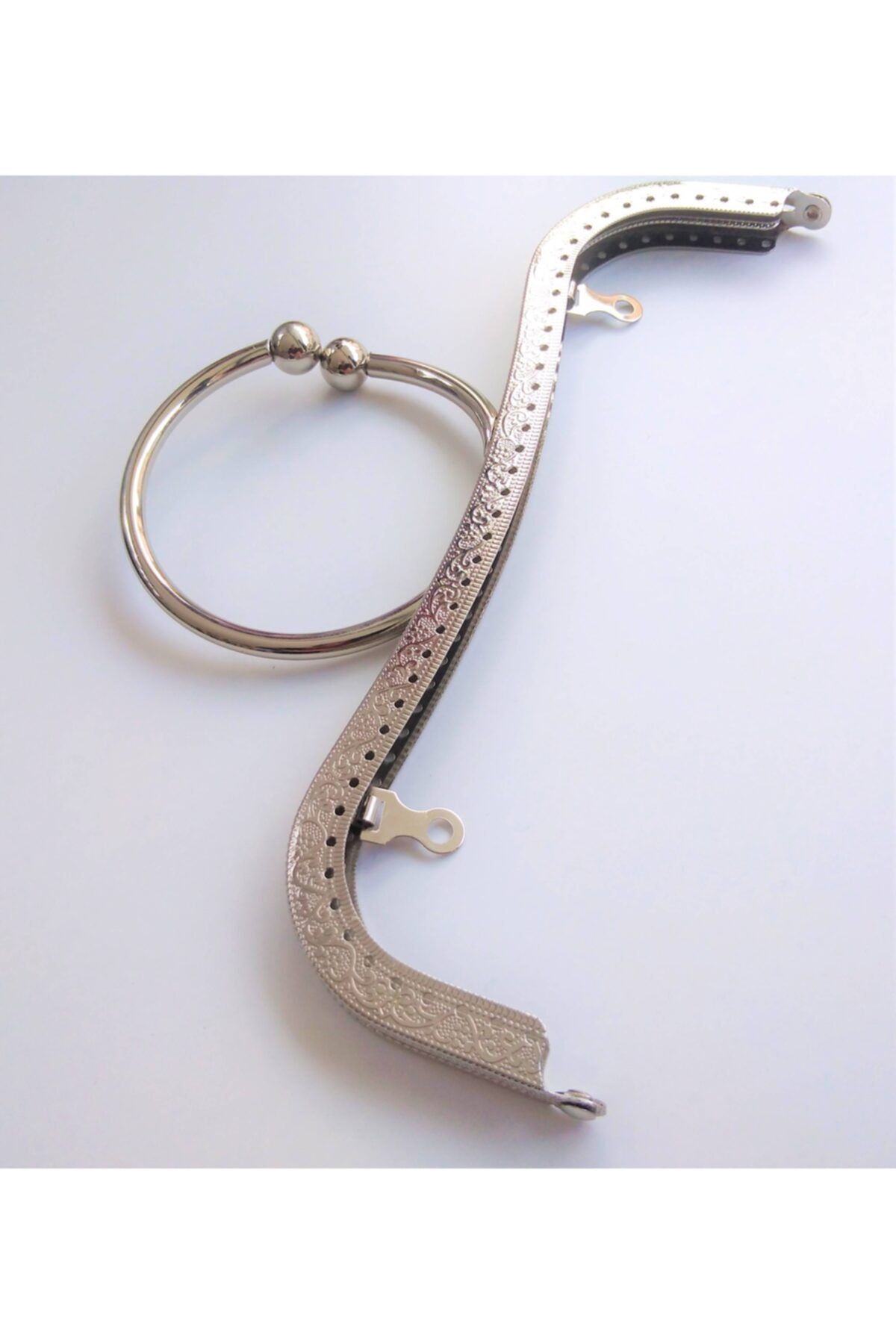Masal Örgü Evi Çanta Sapı Metal Klipsli Dikmeli 22 Cm