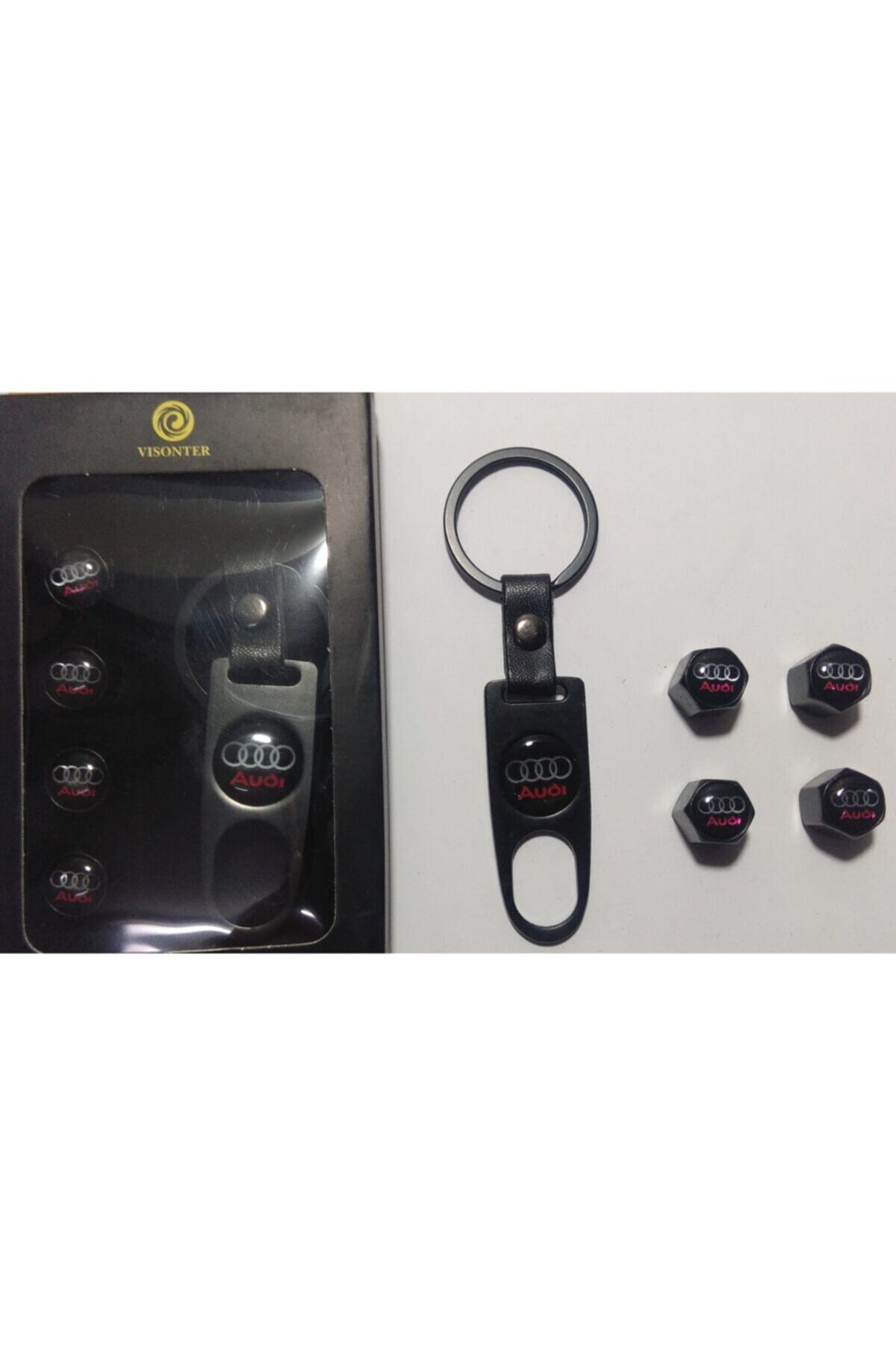 Klas Auto Audı Metal Sibop Kapağı Anahtarlık Set