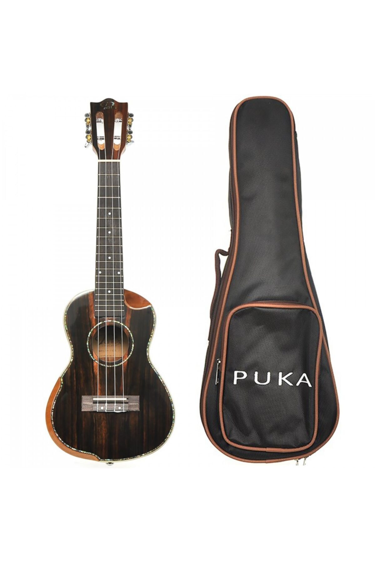 PUKA Ktht-24 Koa Concert Ukulele Gigbag Çantalı