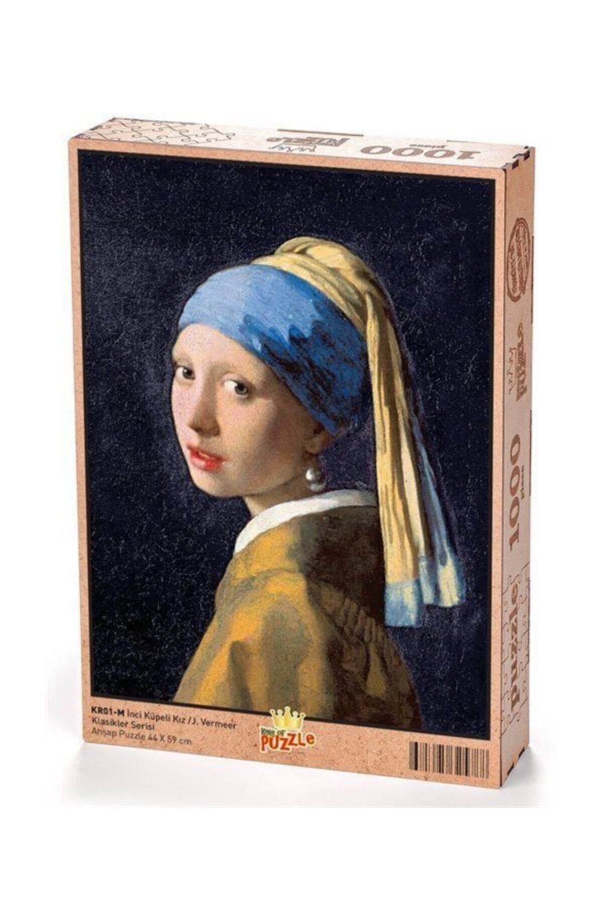 King Of Puzzle Inci Küpeli Kız Johannes Vermeer Ahşap Puzzle 1000 Parça (Kr01m)