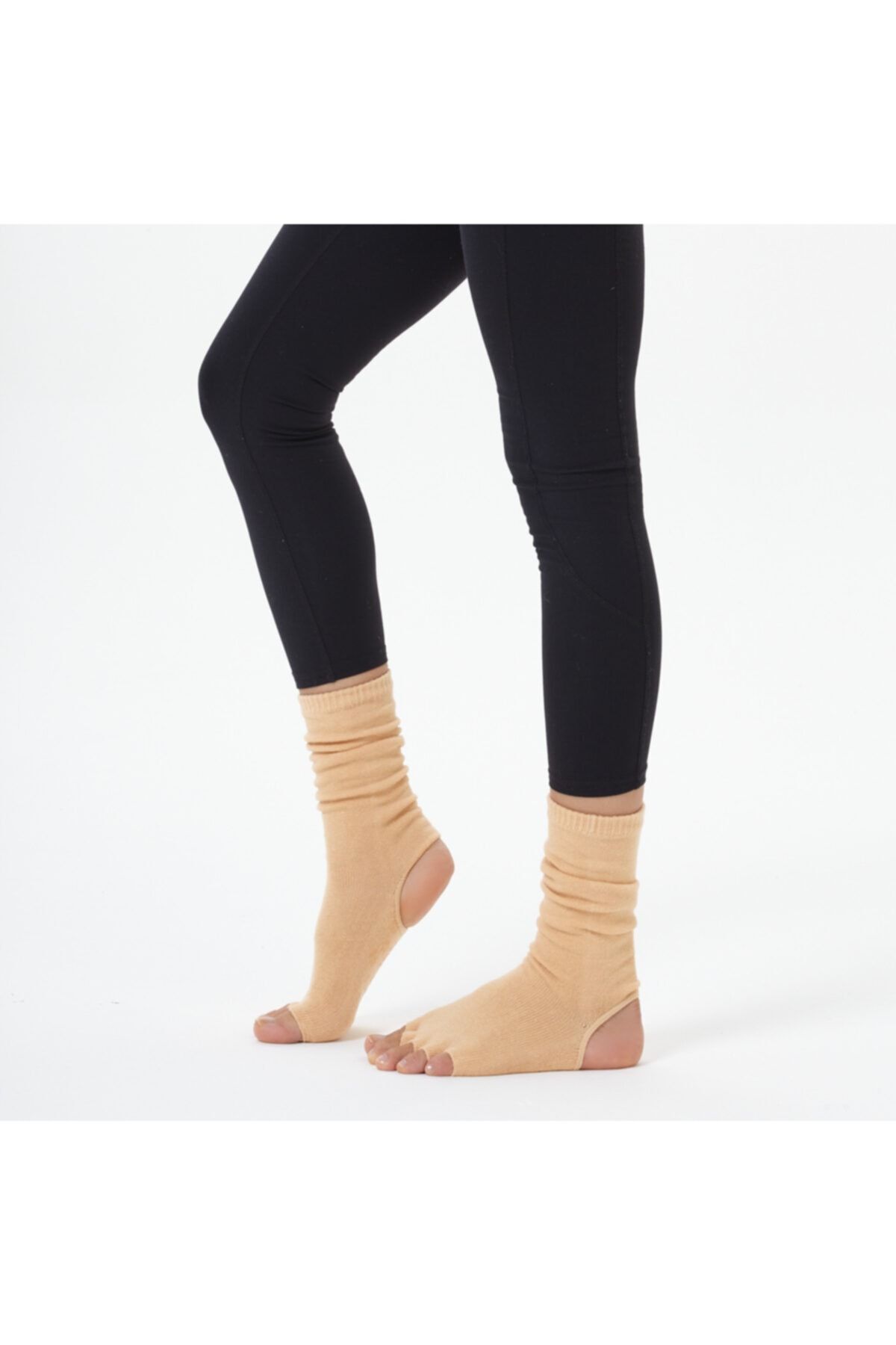 Nui Yoga Bej Bilekli Yoga & Pilates Çorabı