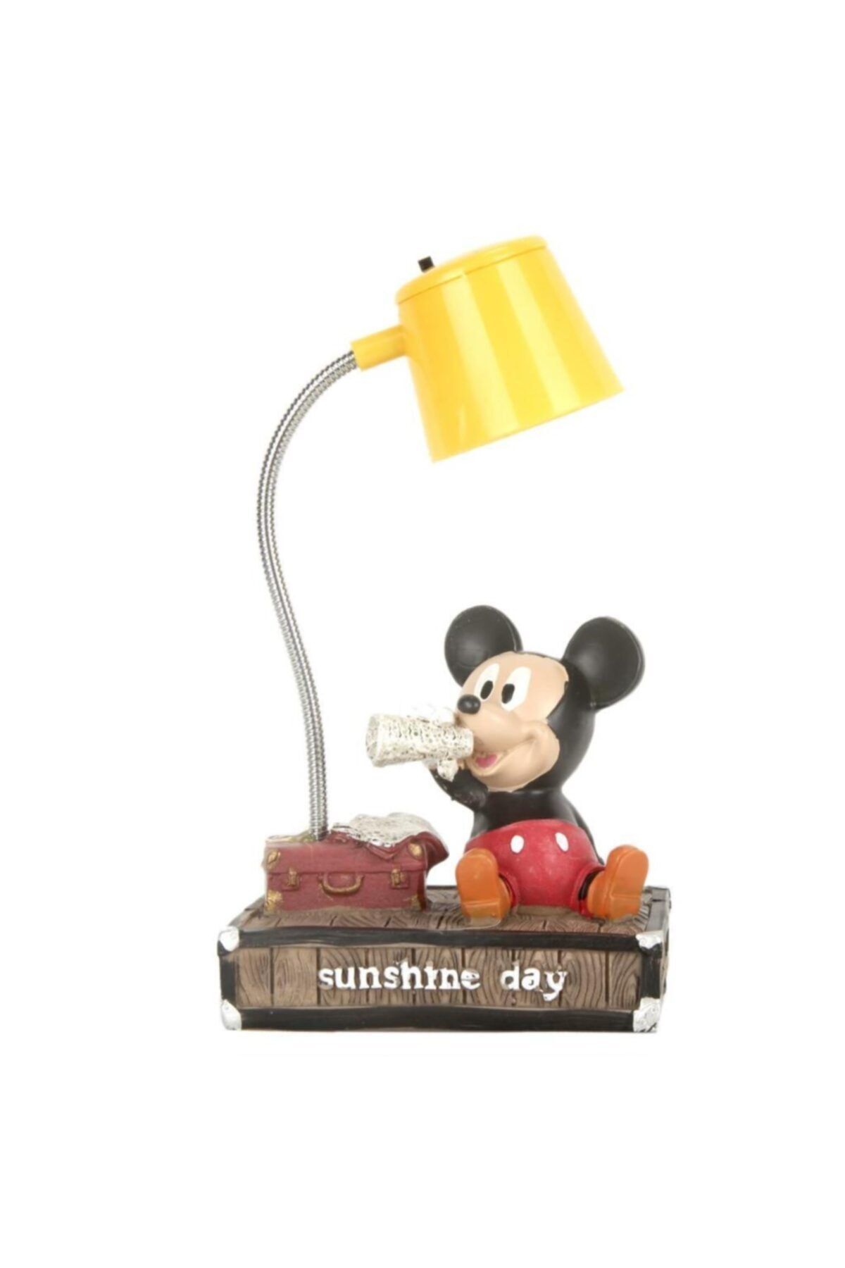 HediyeKanalı Mickey Mouse Sarı Masa Gece Lambası Işıklı Biblo