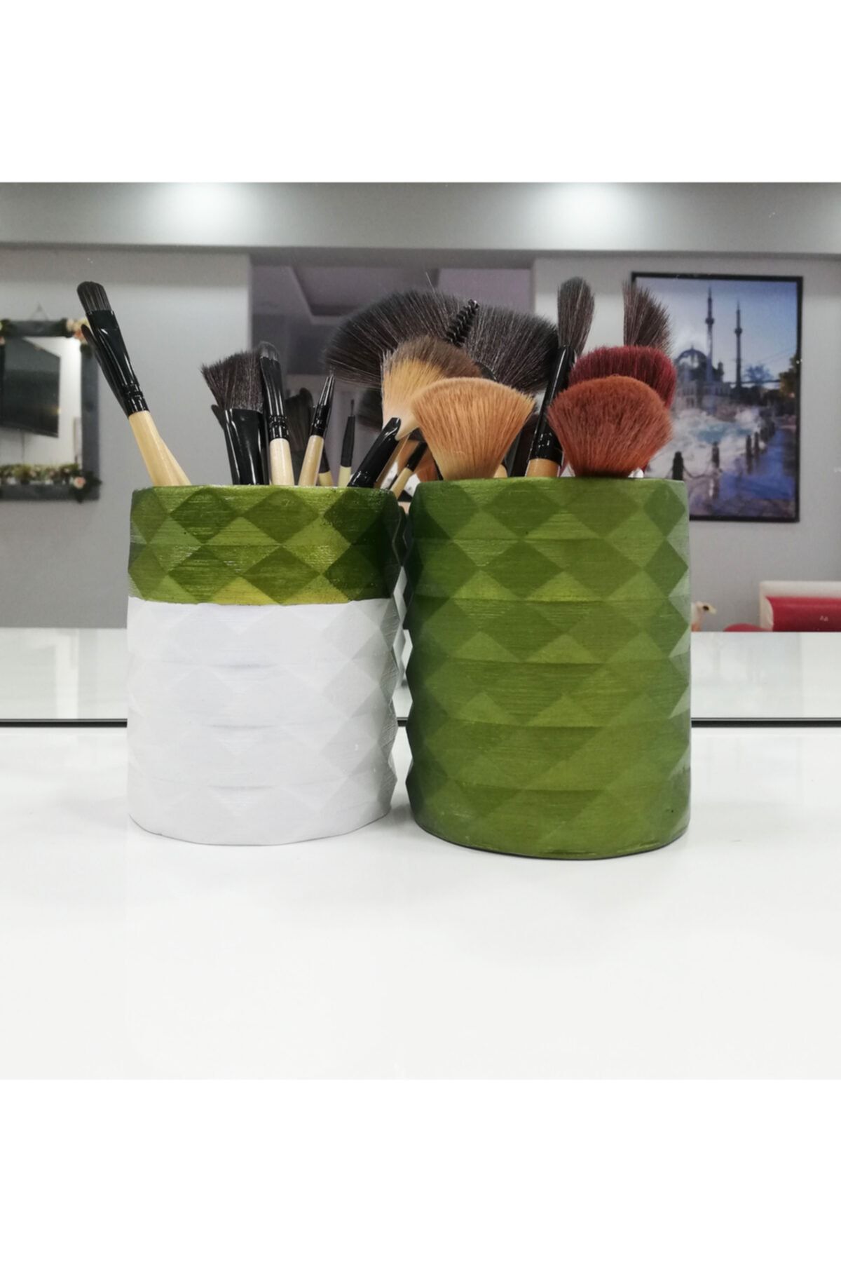 Samir Store Masa Üstü 2'li Beton Kalemlik Seti
