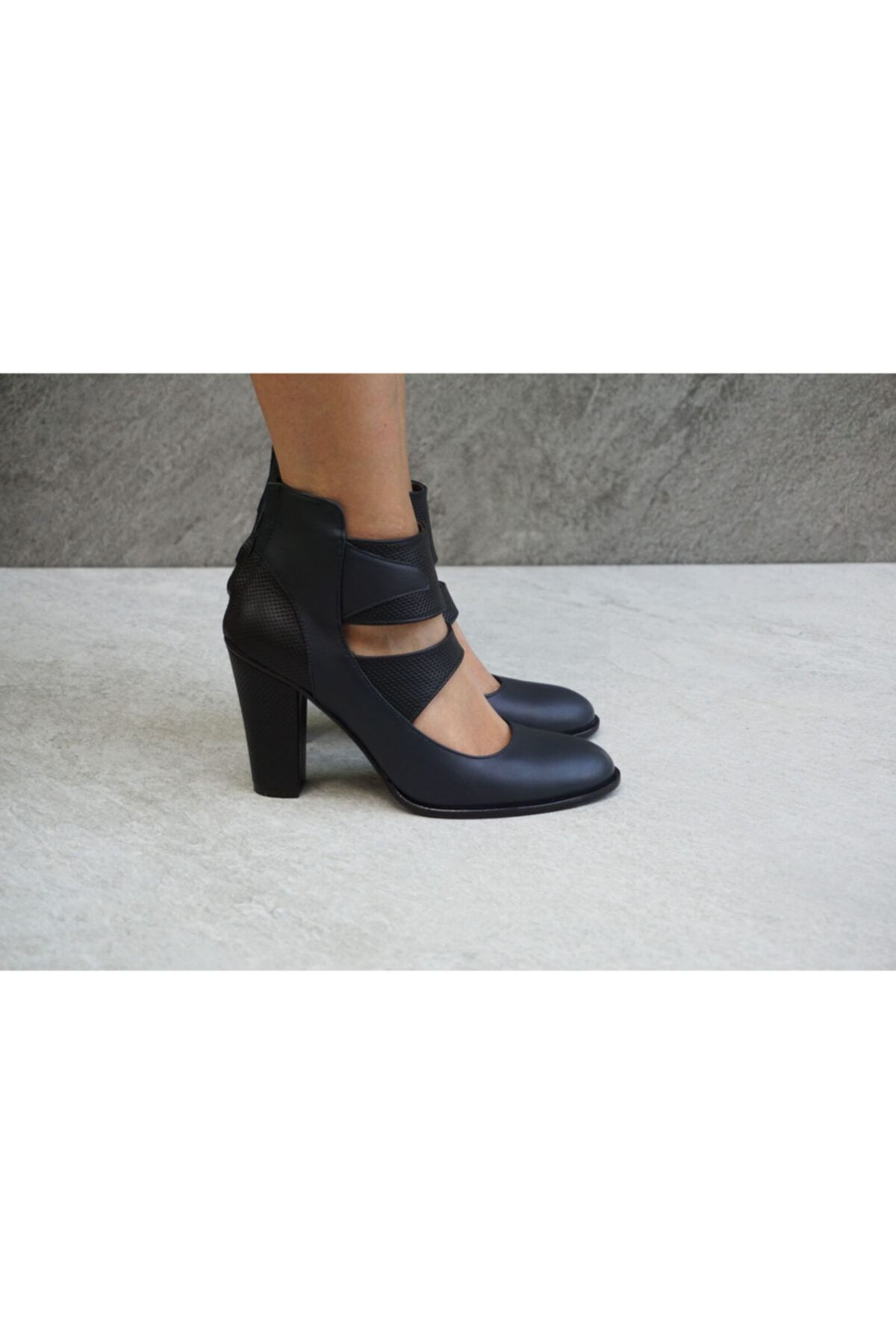 Lo Mejor Shoes Kadın Renk Lacivert Kalın Topuklu Ayakkabı Ayakkabı
