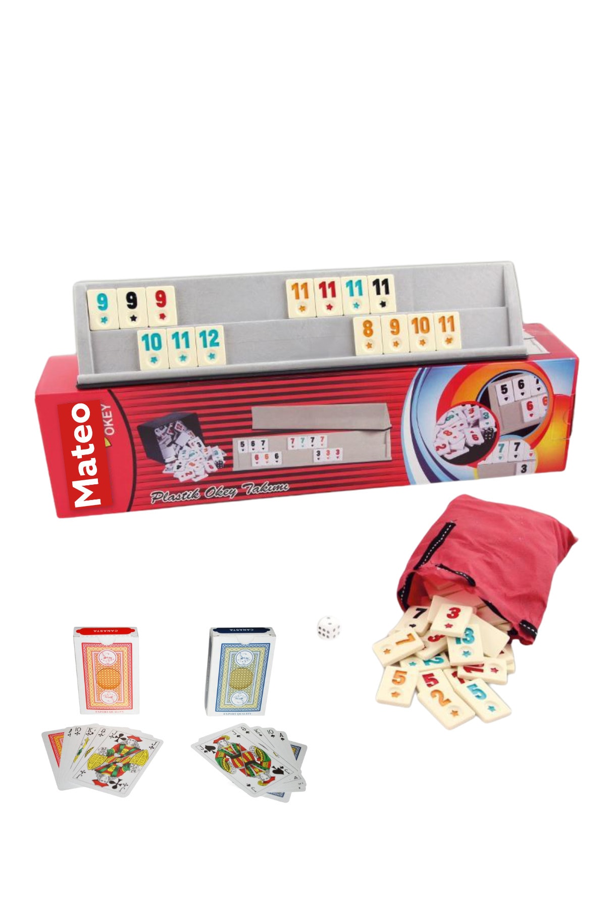 MATEO Trendyol Özel Okey Takımı Ve 2 Adet Iskambil Kağıdı