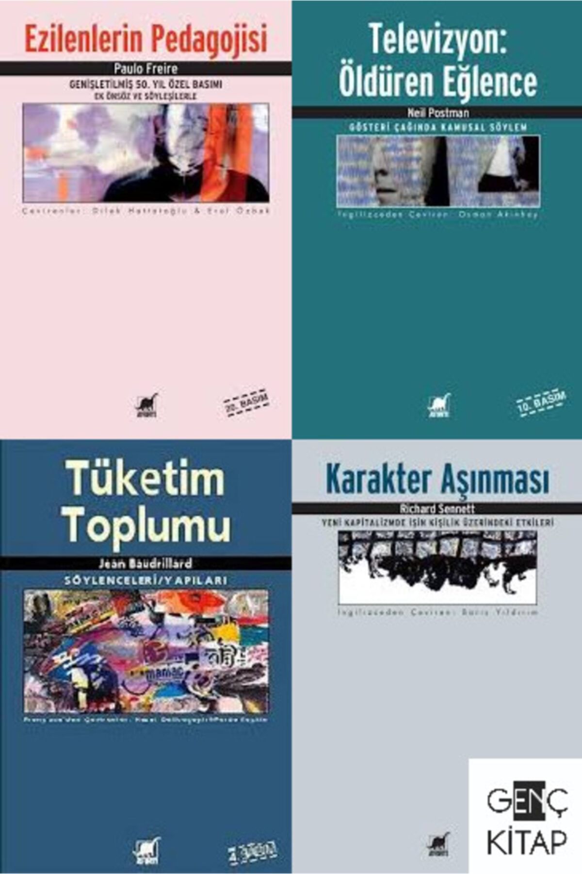 Ayrıntı Yayınları Inceleme 4 Kitap Set Ezilenleri Pedagojisi-karakter Aşınması-ütketim Toplumu-tele