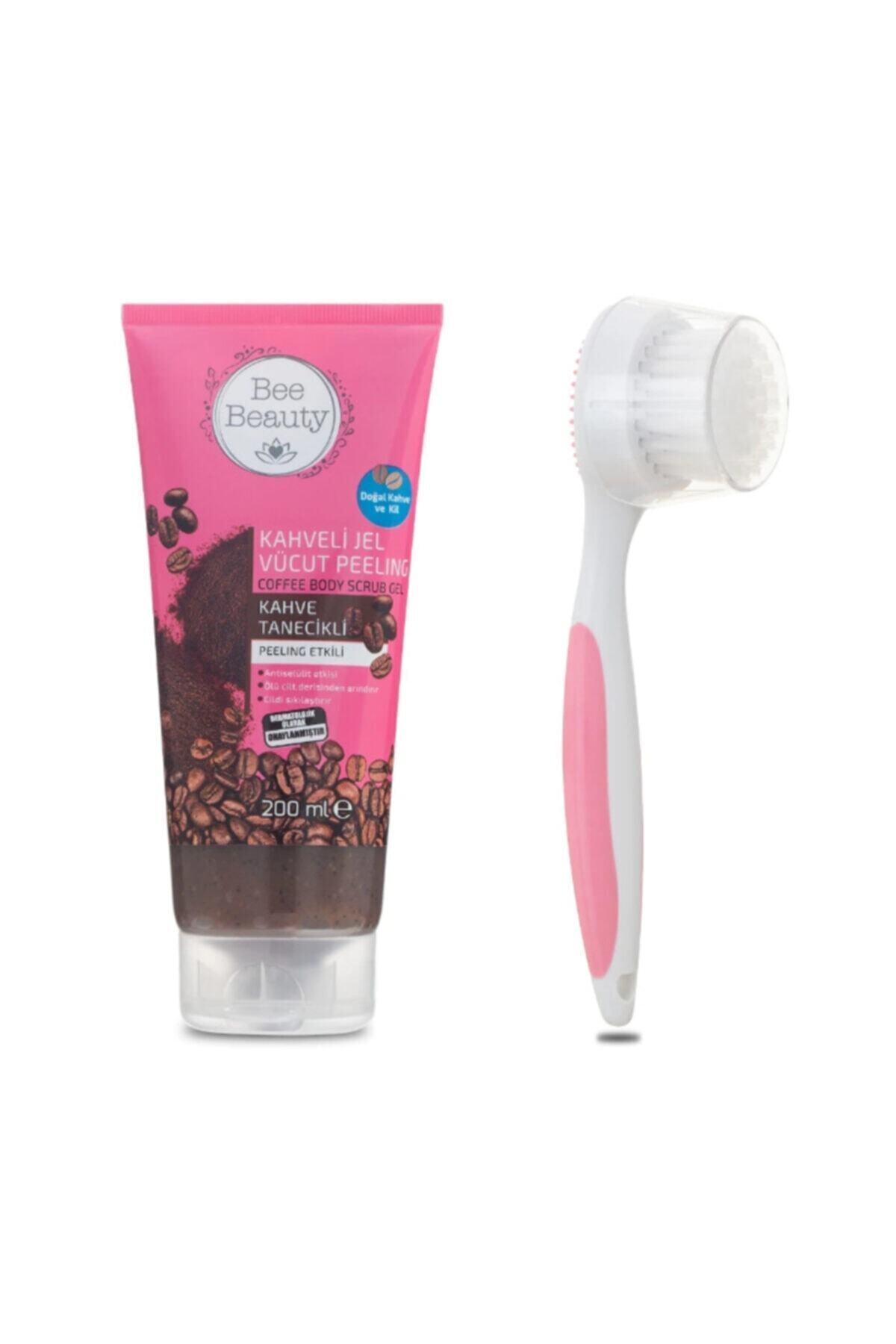 Bee Beauty Kahveli Jel Vücut Peeling 200 ml Ve Peeling Fırçası
