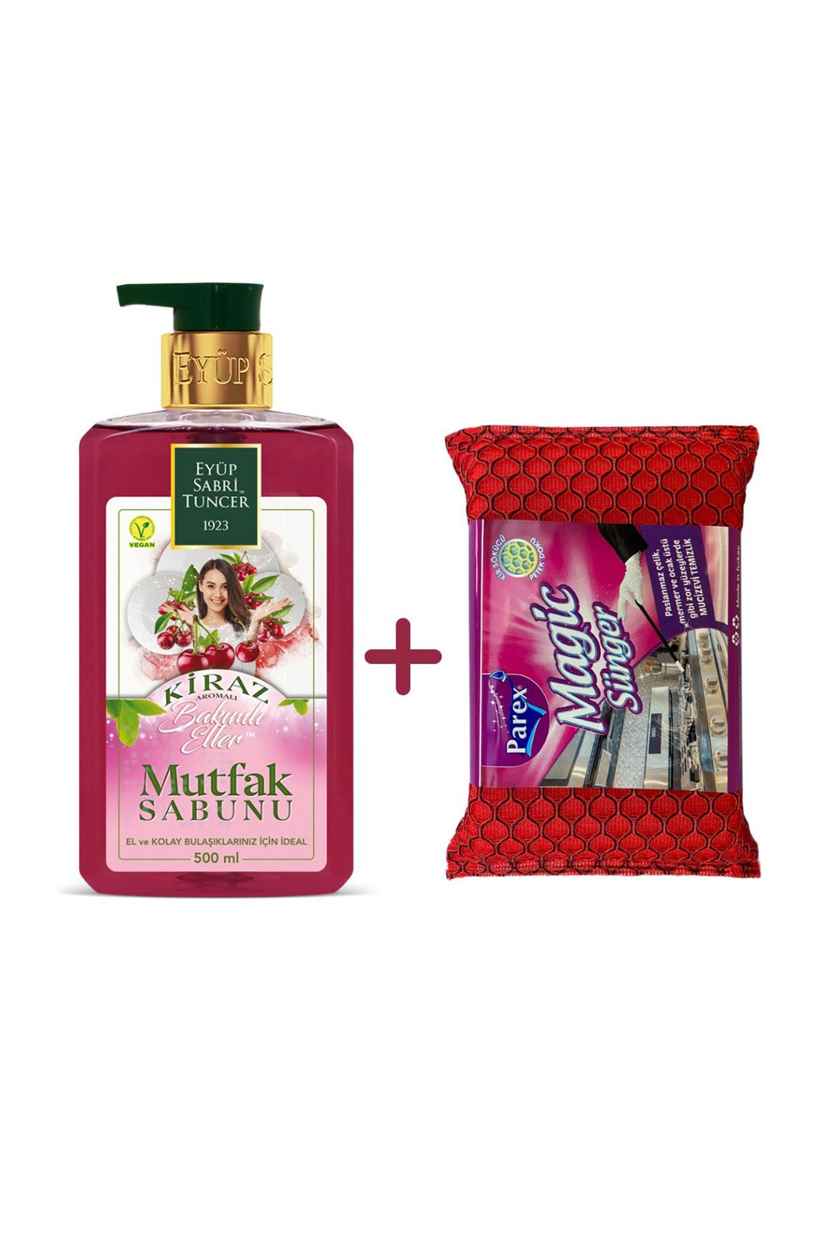 Eyüp Sabri Tuncer Kiraz Aromalı Mutfak Sabunu 500 Ml + Magic Sünger