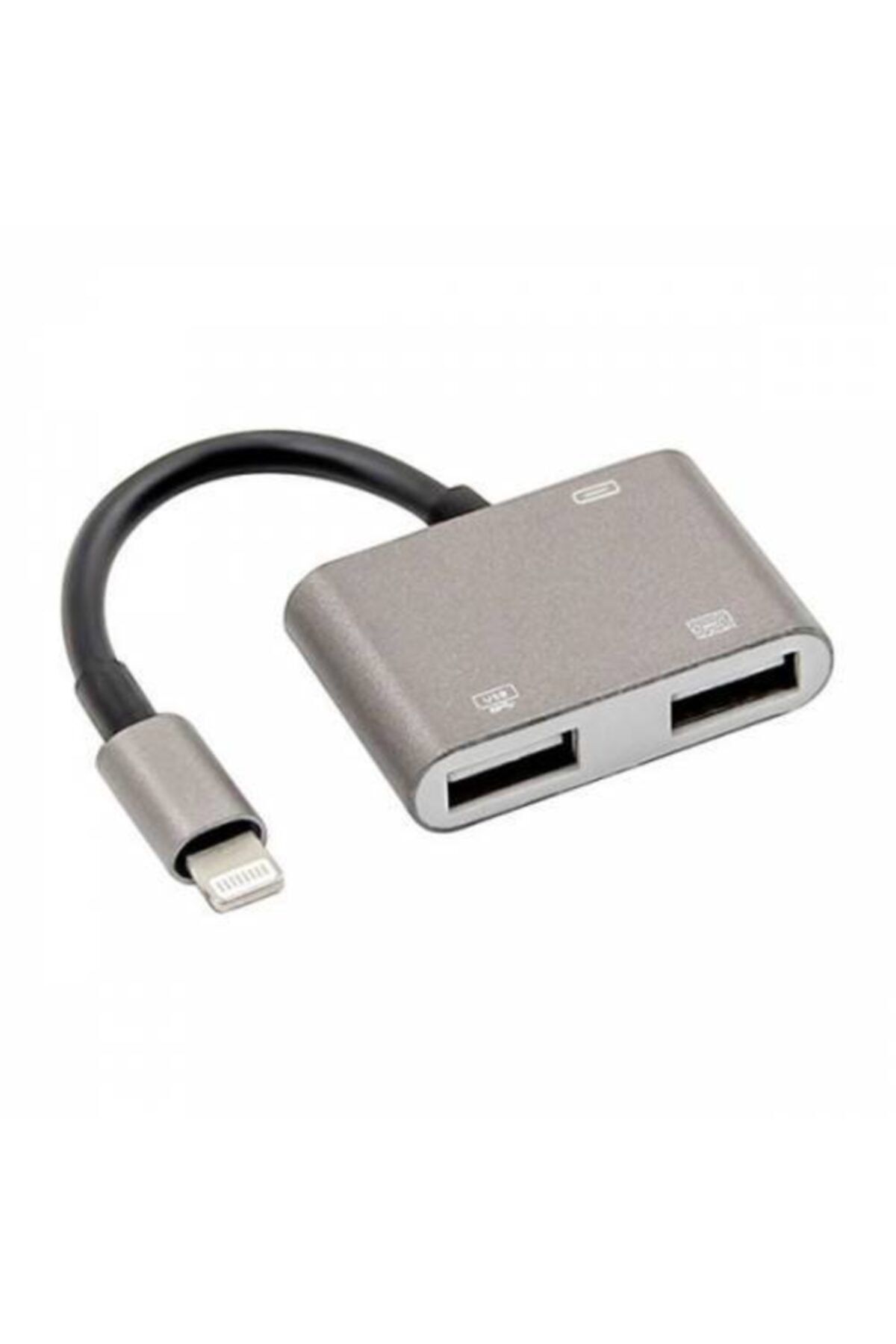 Asaf Eticaret Polham Apple Ipad Ve Iphone Için Lightning 3in1 2 Usb Çıkışlı Klavye, Usb Ve Otg Şarj Dönüştürücü