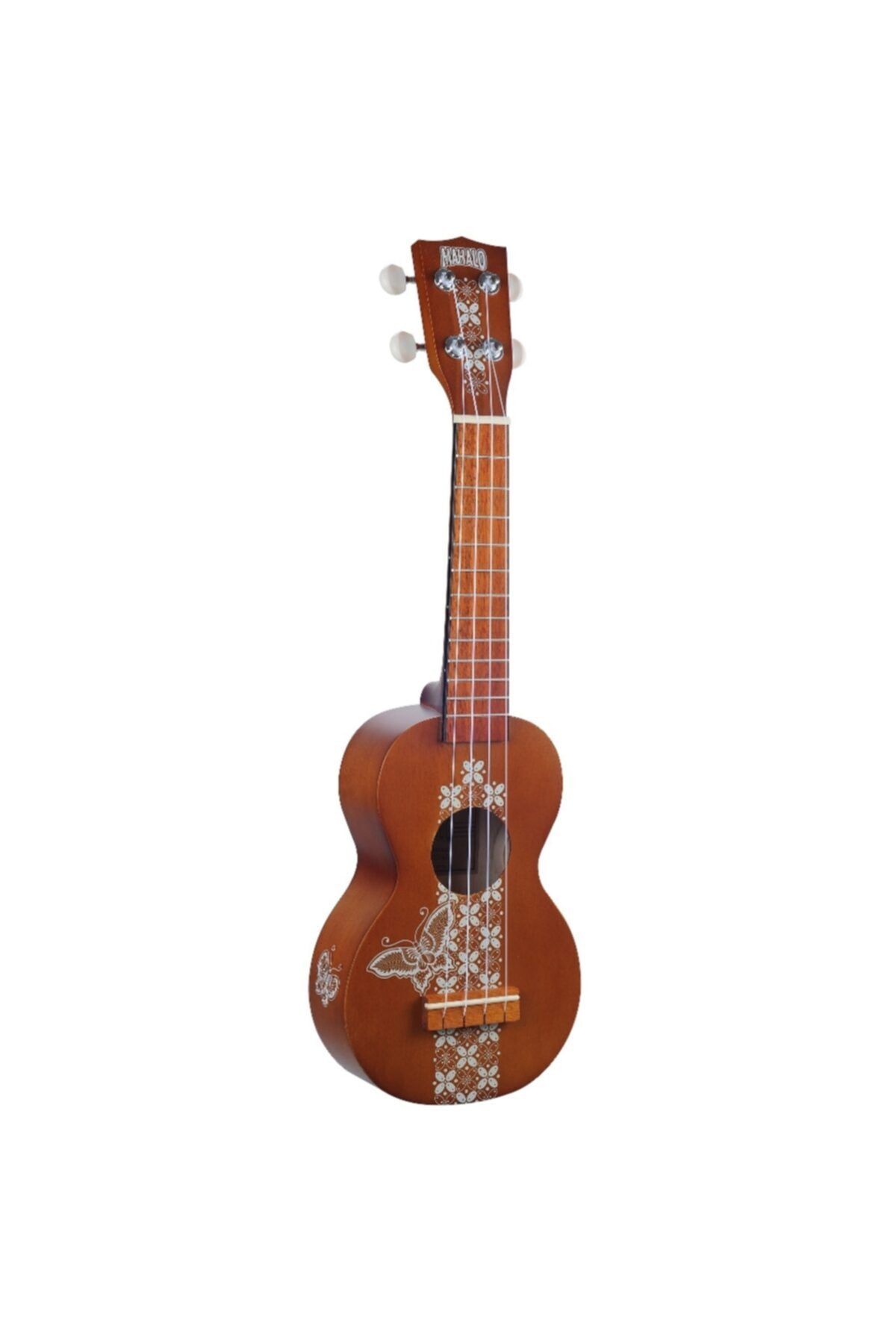 Mahalo Kahiko Batik Soprano Ukulele (Transparent Brown)