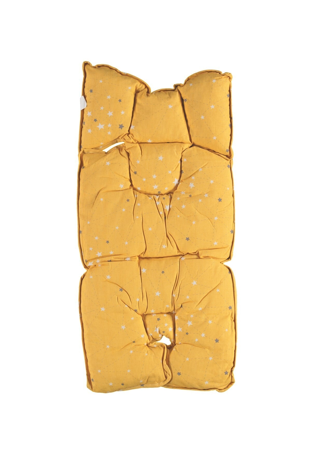 Bibaby Yıldız Desen Kız Erkek Bebek Puset Ve Oto Koltuğu Minderi Sarı