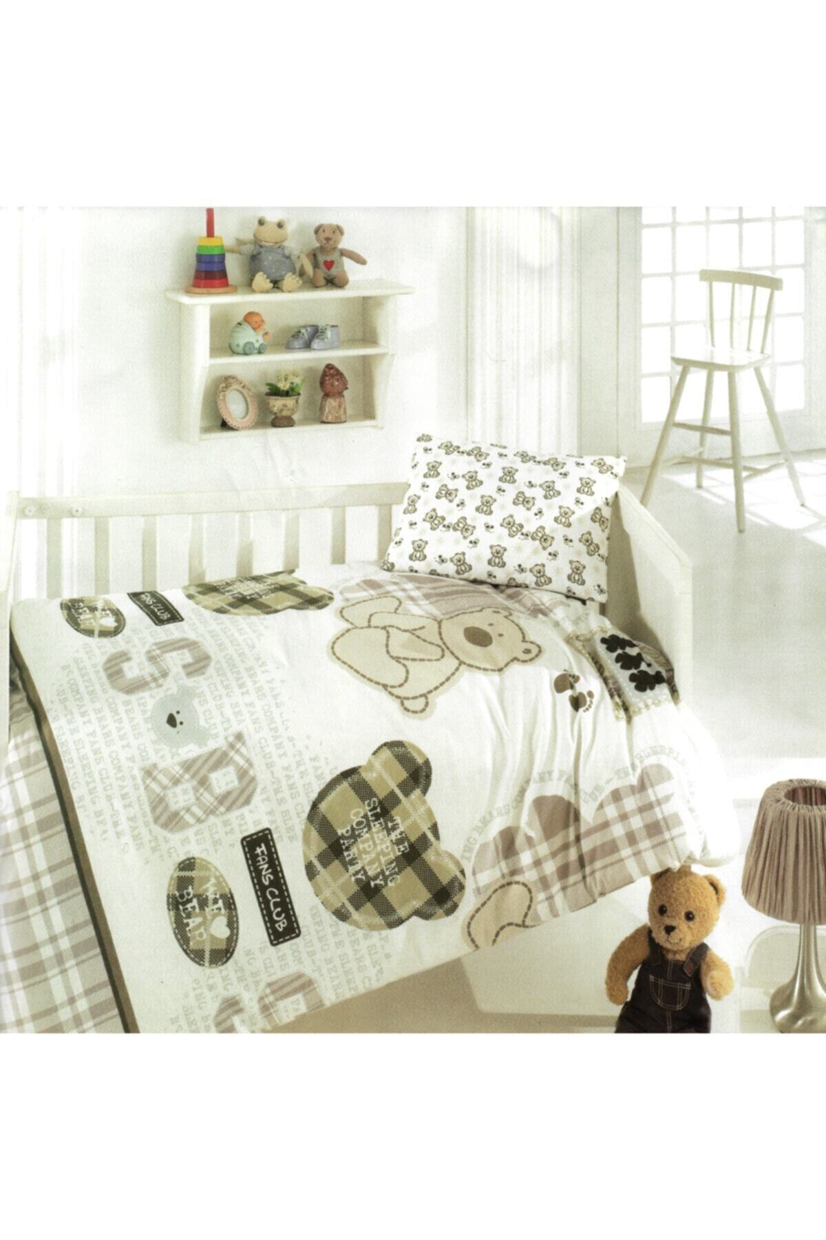 Taç Unisex Çocuk Kahverengi Brielle Bebek Nevresim Takımı