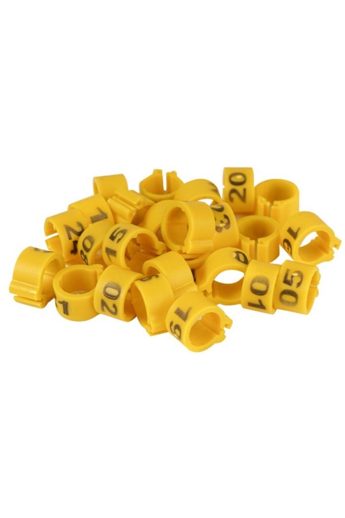 mutlu tavukçuluk Güvercin Bileziği 25 Lik Pk. Numaralı Sarı
