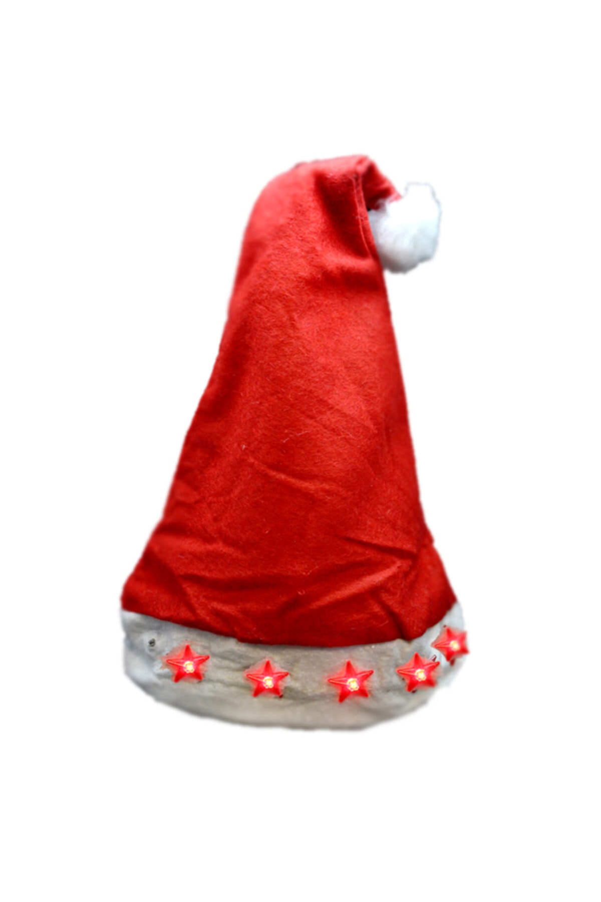 Yılbaşı Hediyeleri Işıklı Noel Baba Şapkası 40x25cm