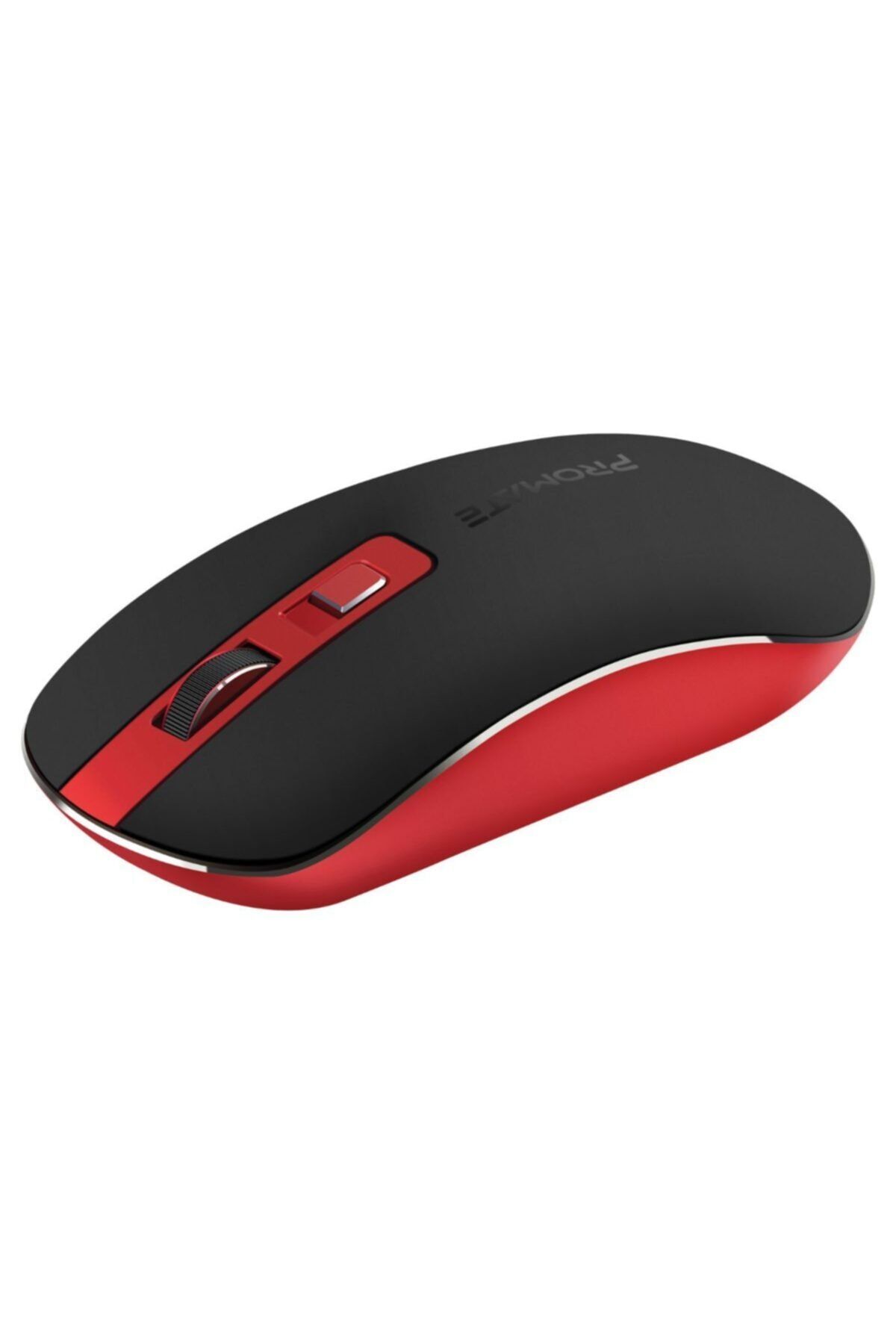 Promate Mouse Kablosuz Optik Wireless 4 Sessiz Düğmeli Ayarlı 1600 Dpi Kırmızı