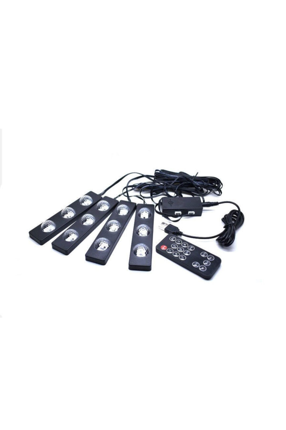 FEMEX Disco Disko Topu Araç Içi Rgb Led Kumandalı Müzik Sesine Duyarlı Usb Soketli