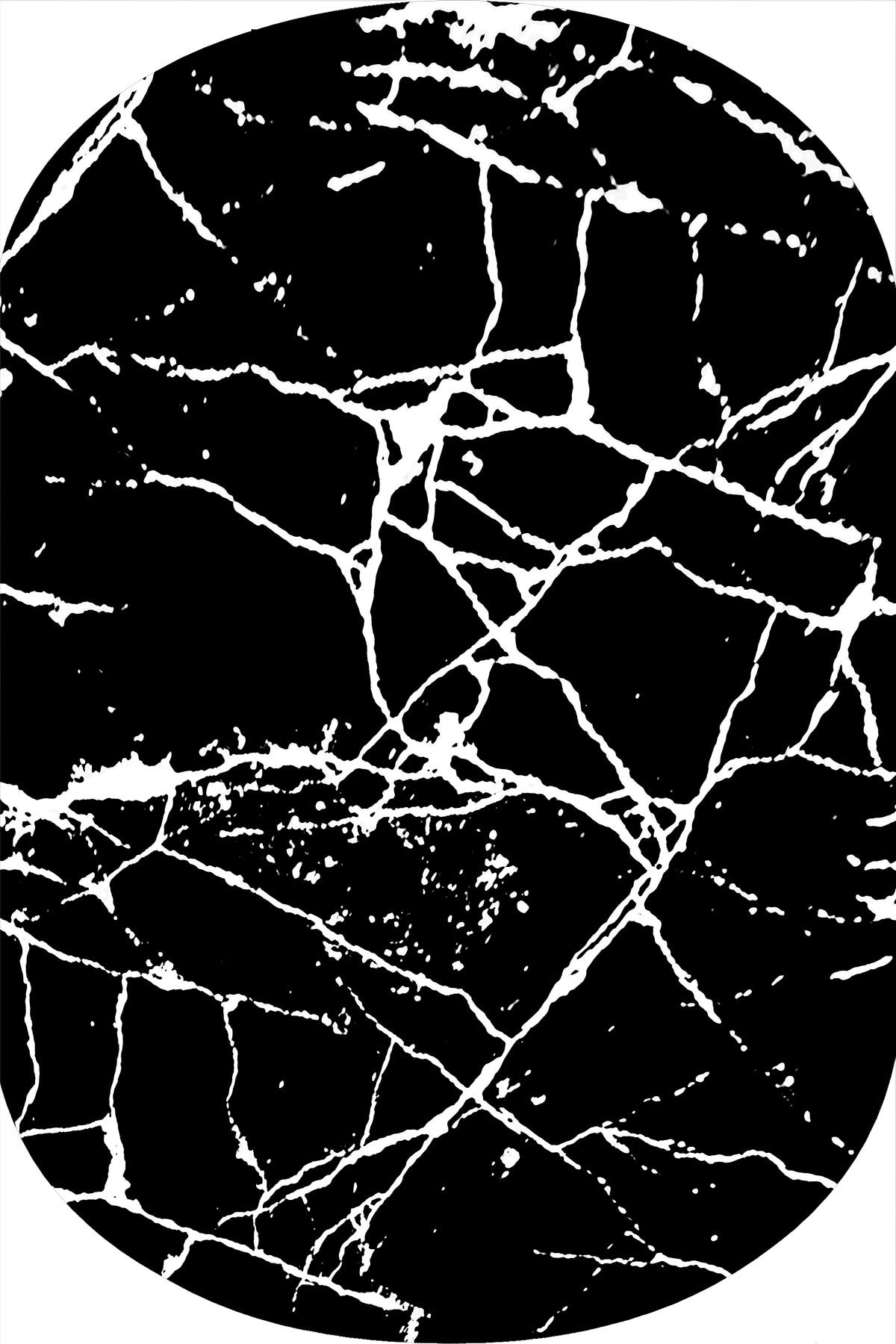 Resmiro Cam Kırığı Desenli 2'li Banyo Paspası (50x60 Cm - 60x100 Cm) Brc1465
