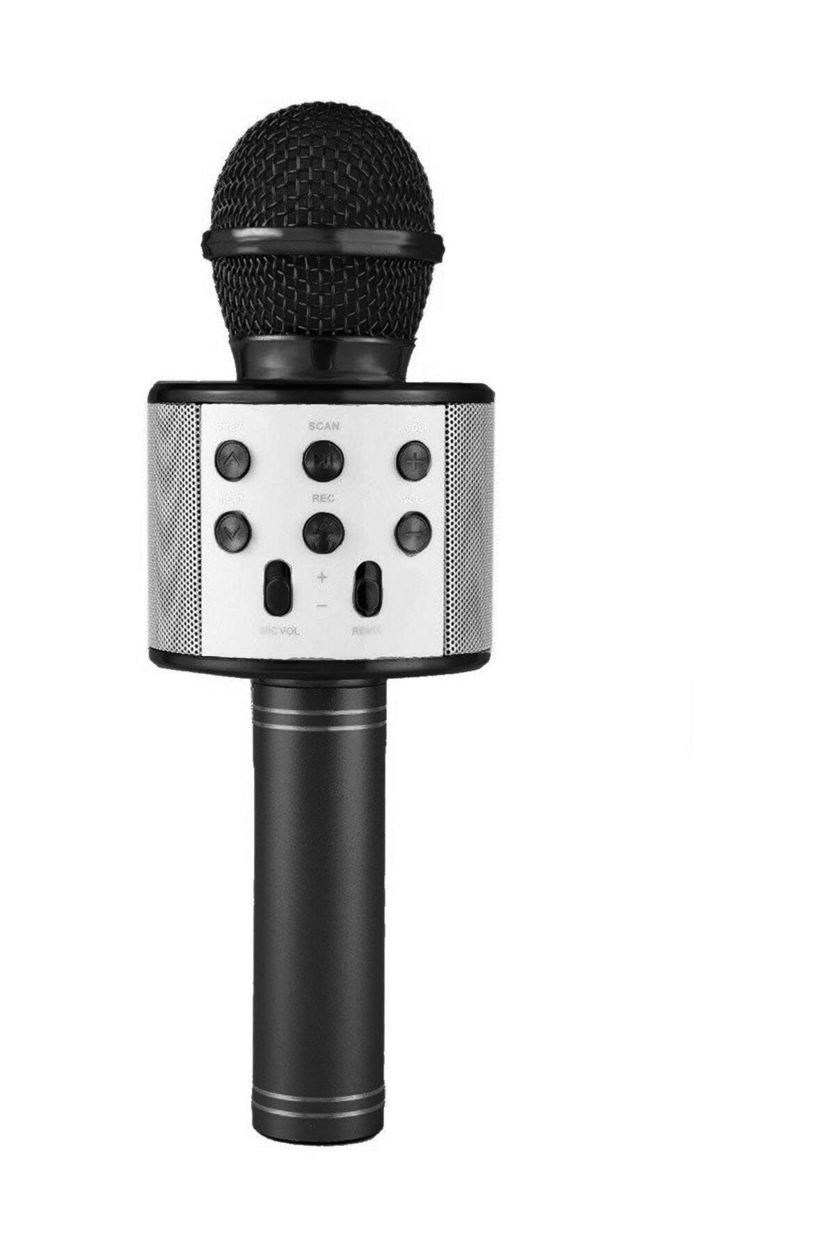 pazariz Siyah Card Destekli Karaoke Mikrofon As-m09 Bt-aux-usb-t