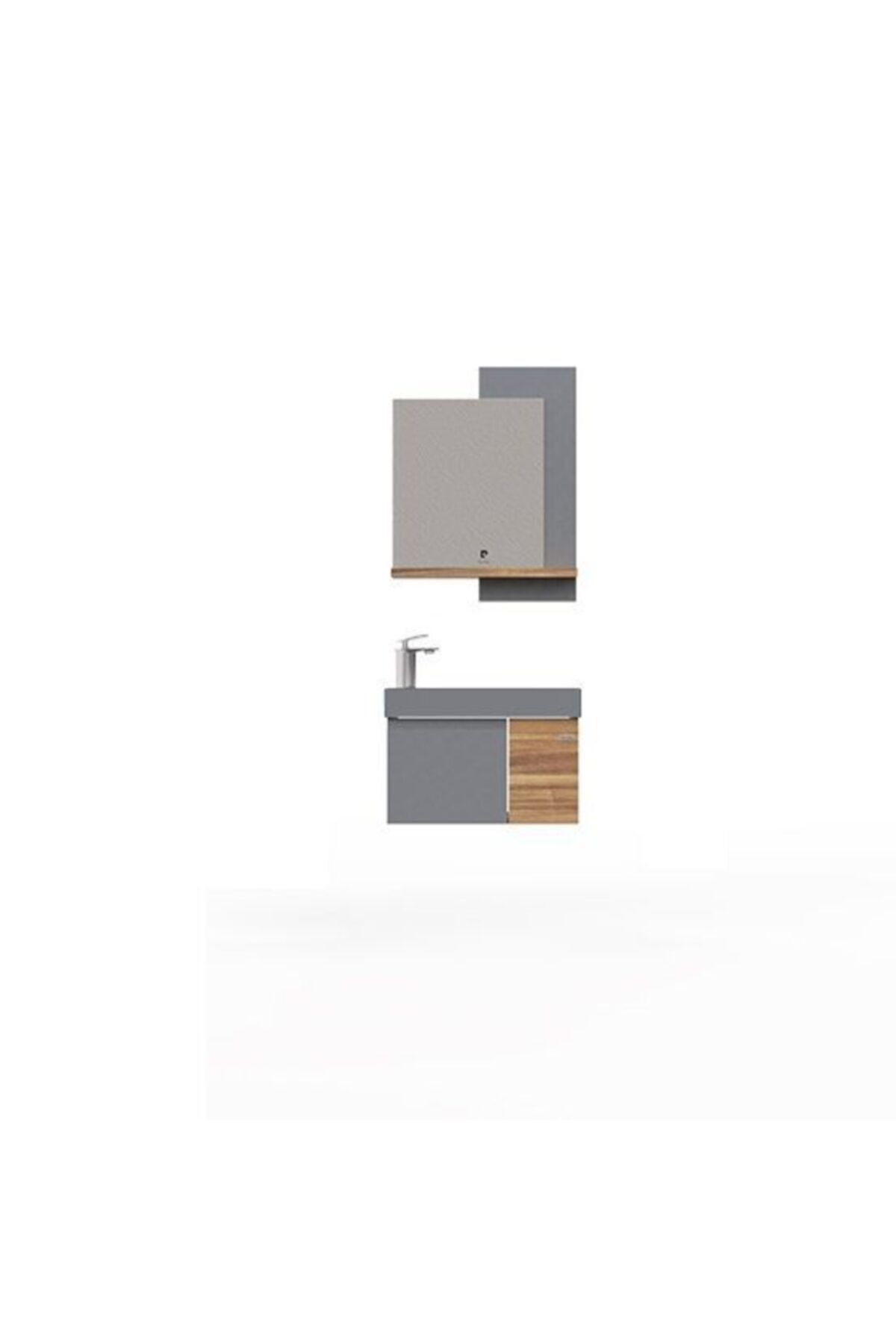 Pierre Cardin Zen 65 Cm Matt Anthracite Olive Banyo Dolabı Mat Anthrasit Olive