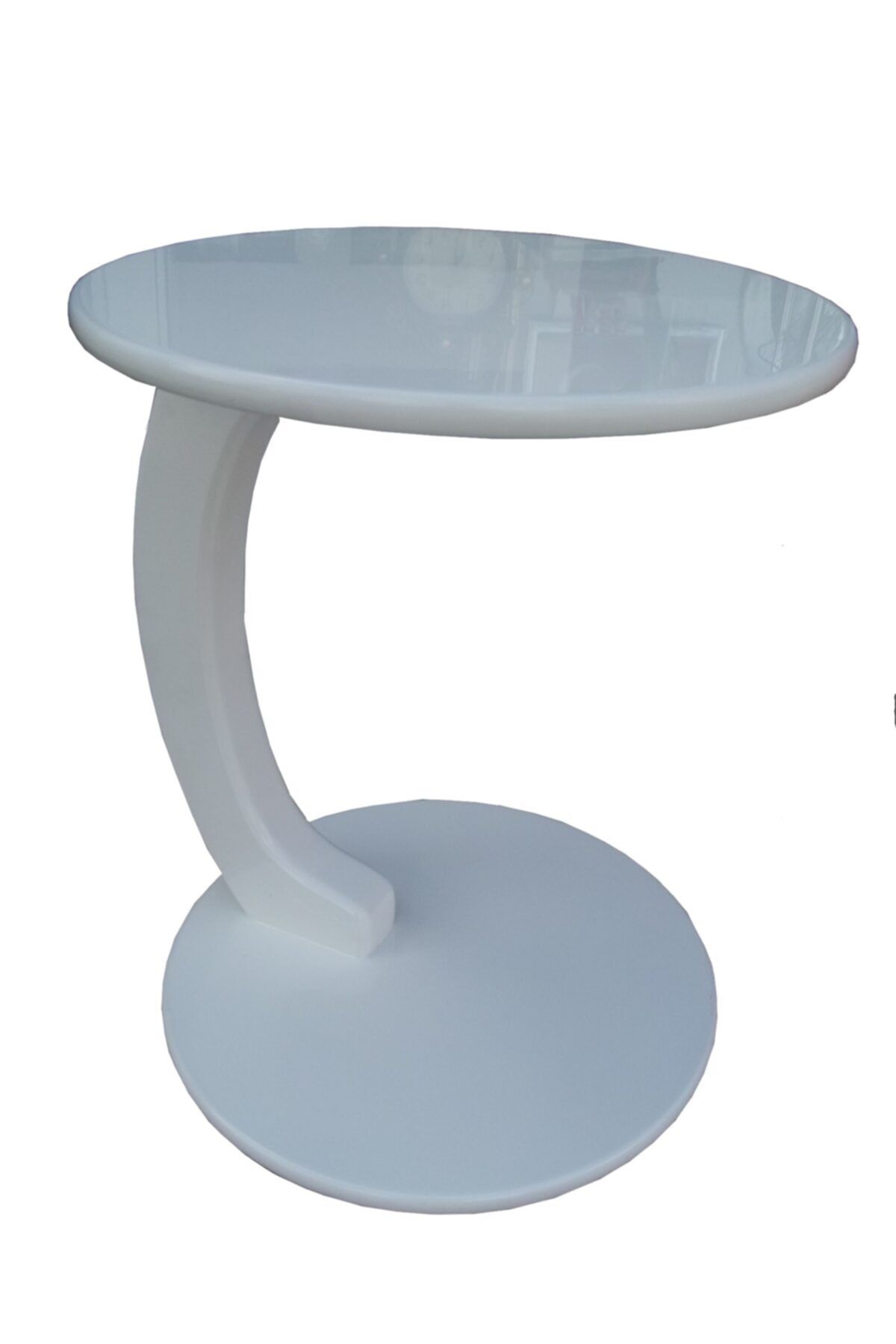 BENGİ TİCARET Bengi Ufo C Fiskos Sehpa Lake Beyaz 41 Cm