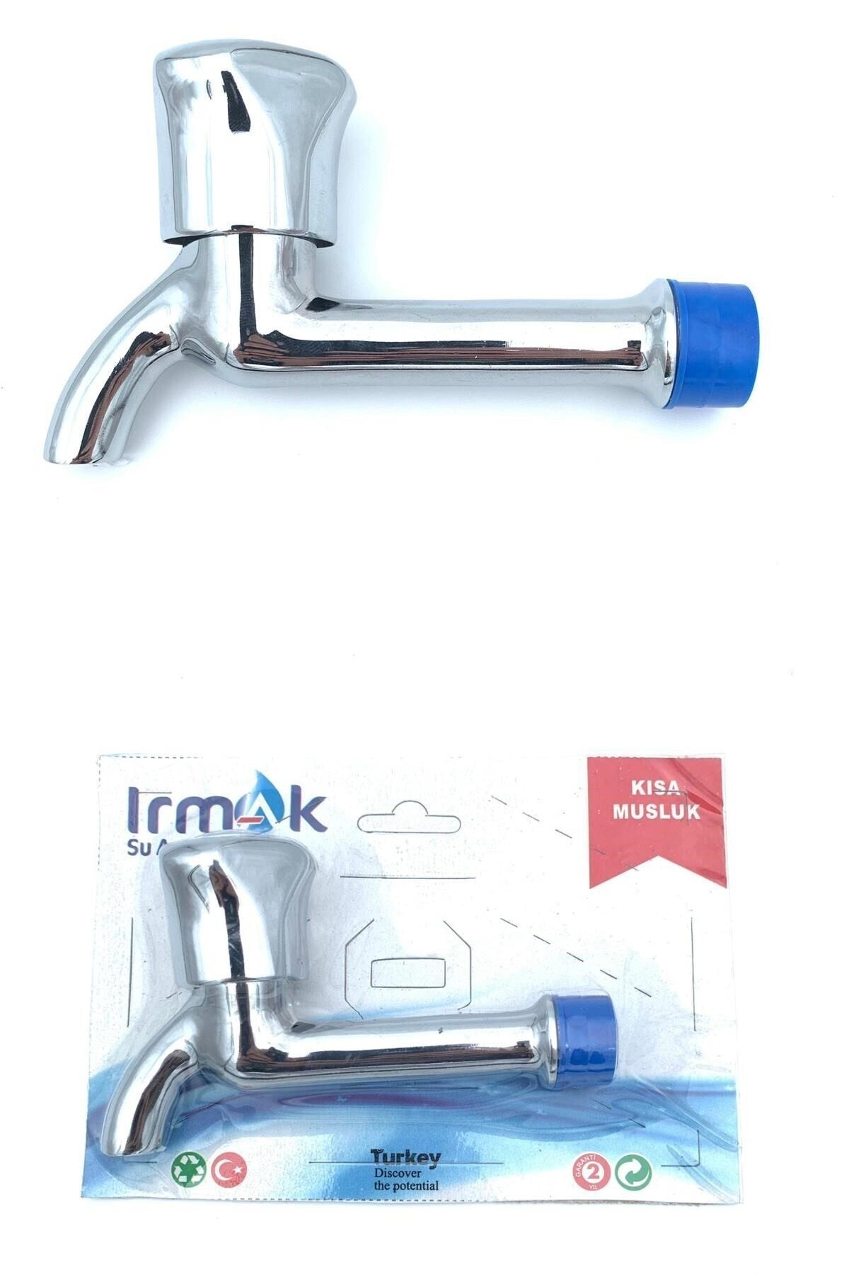 Minerva Vanalı Kısa Ağızlı Musluk Krom Küçük Lavabo Bahçe Musluğu