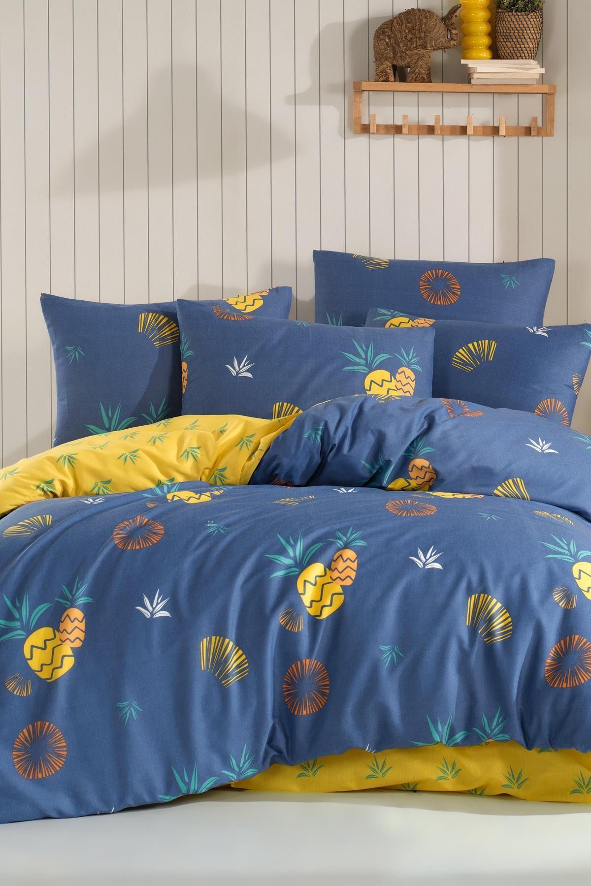 binnur home ananas dogal pamuklu tek kisilik nevresim seti fiyati yorumlari trendyol