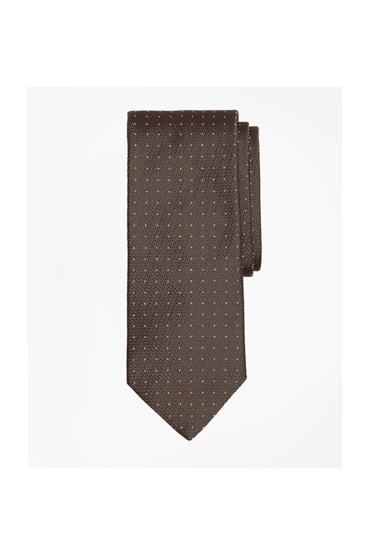 BROOKS BROTHERS Erkek Kahverengi Desenli Kravat