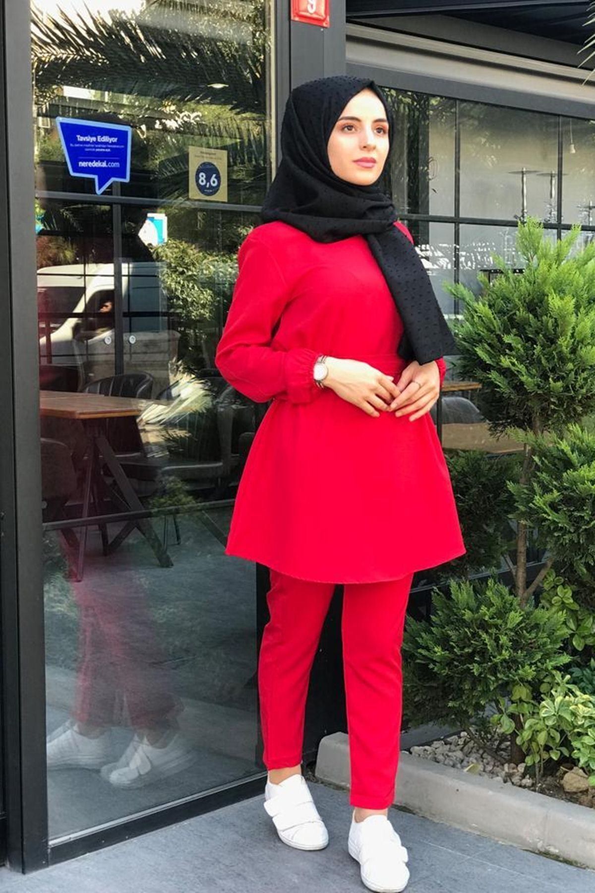 abay kollari buzgulu takim kirmizi fiyati yorumlari trendyol