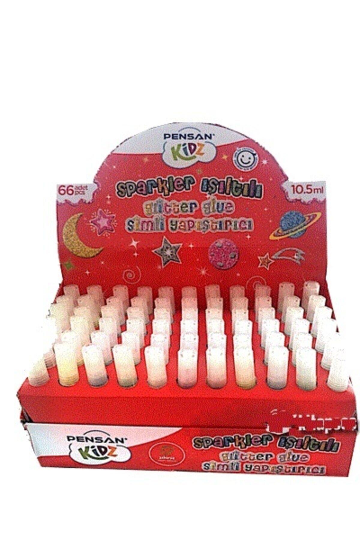 Pensan Kidz Simli Yapıştırıcı Konfeti Neon 10,5 ml 66 Lı (1 Paket 66 Adet)