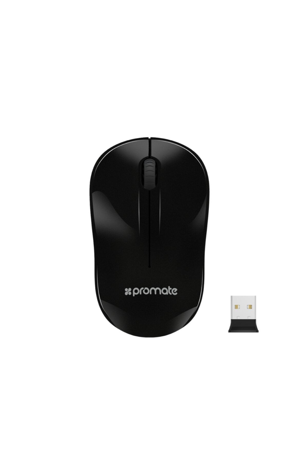 Promate Mouse Optik Kablosuz Wireless Usb 2.4ghz 1600 Dpi 15 M Etkili Siyah