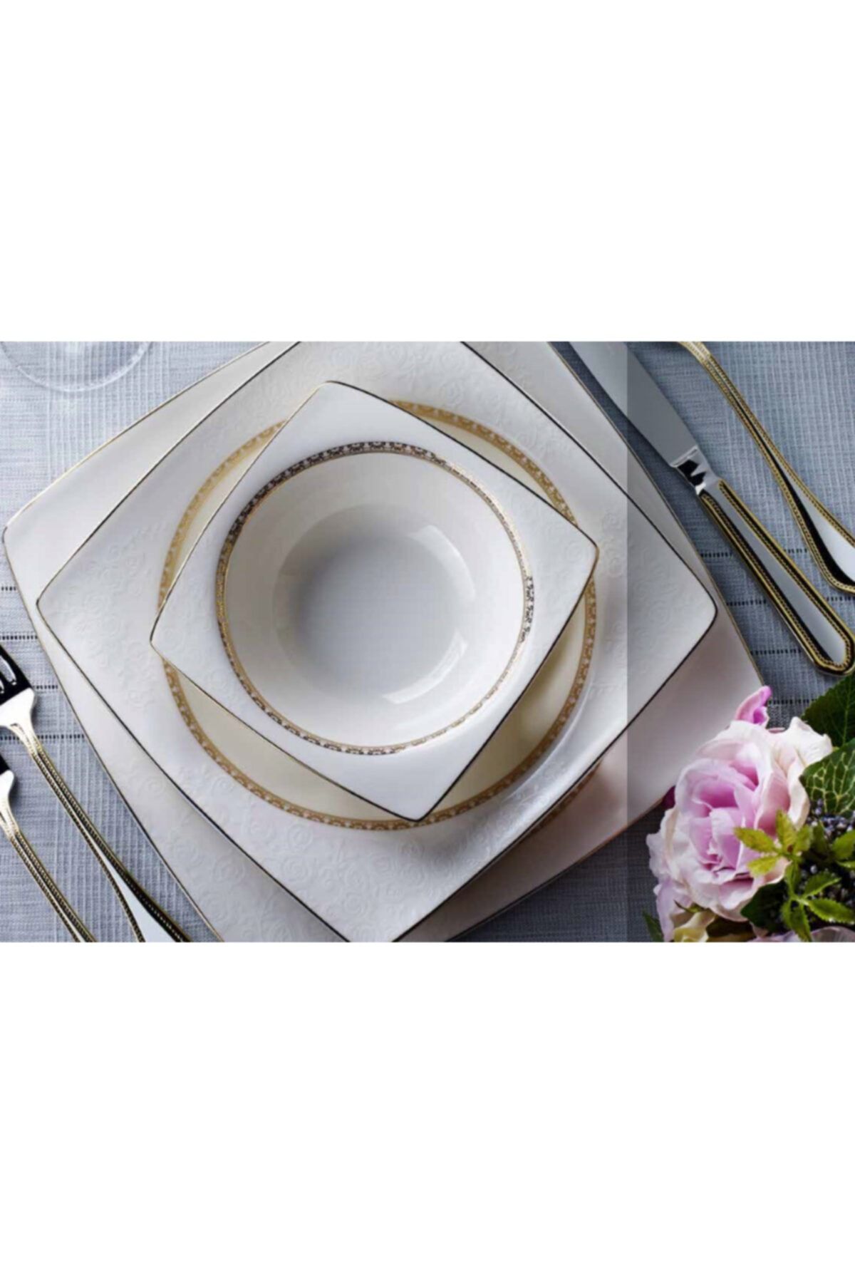 Pierre Cardin 60 Parça 12 Kişilik Yemek Takımı Allison