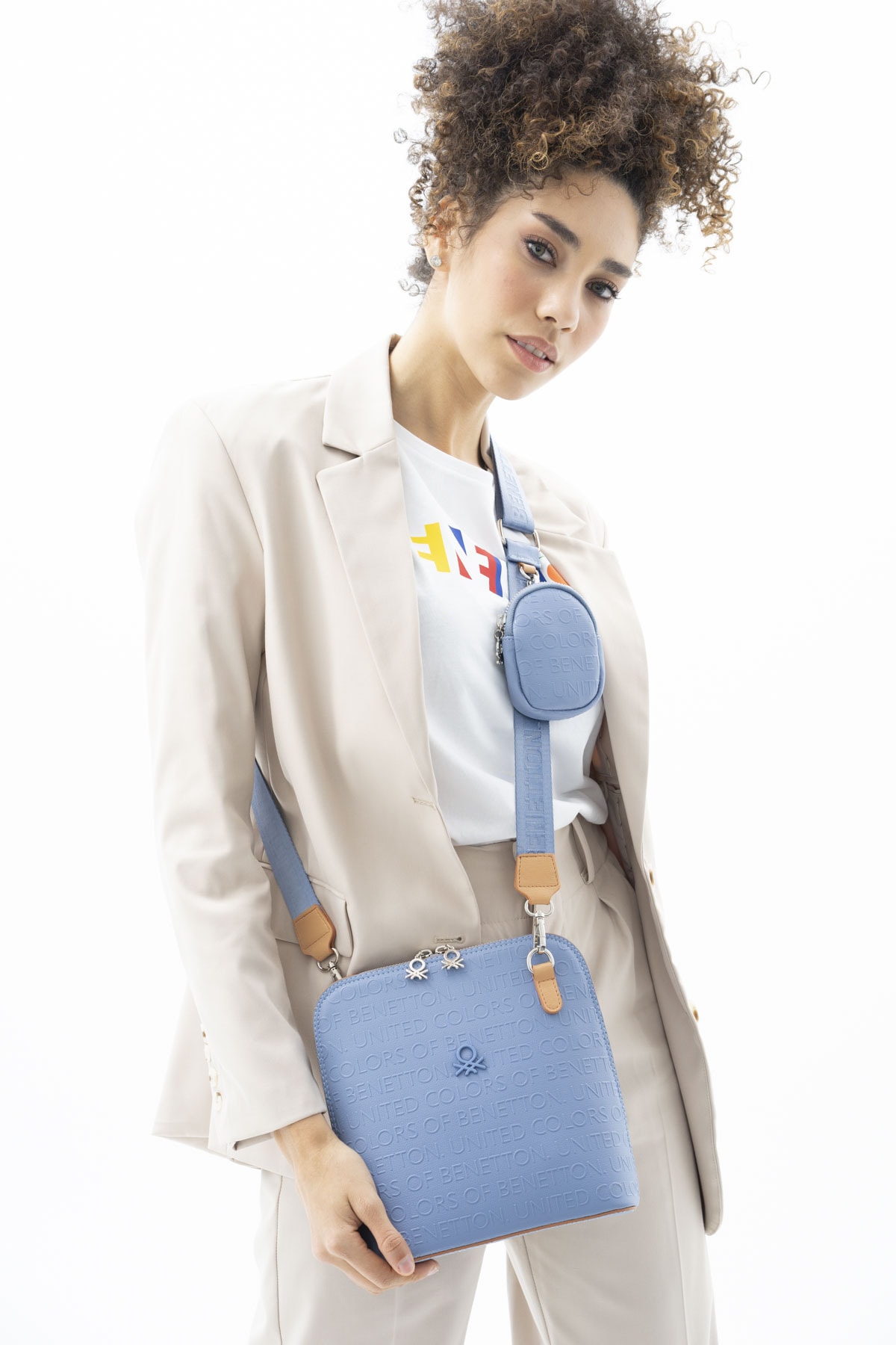 United Colors of Benetton Benetton Kadın Çapraz Çanta Mavı-a.camel Bnt466