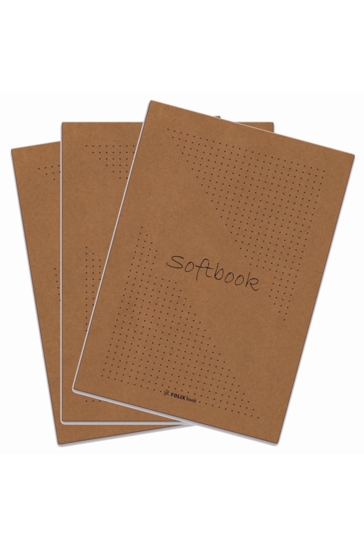 Etika Softbook Noktalı Defter 15,5x23 Cm Kraft Kapak 50 Yaprak 3'lü Paket