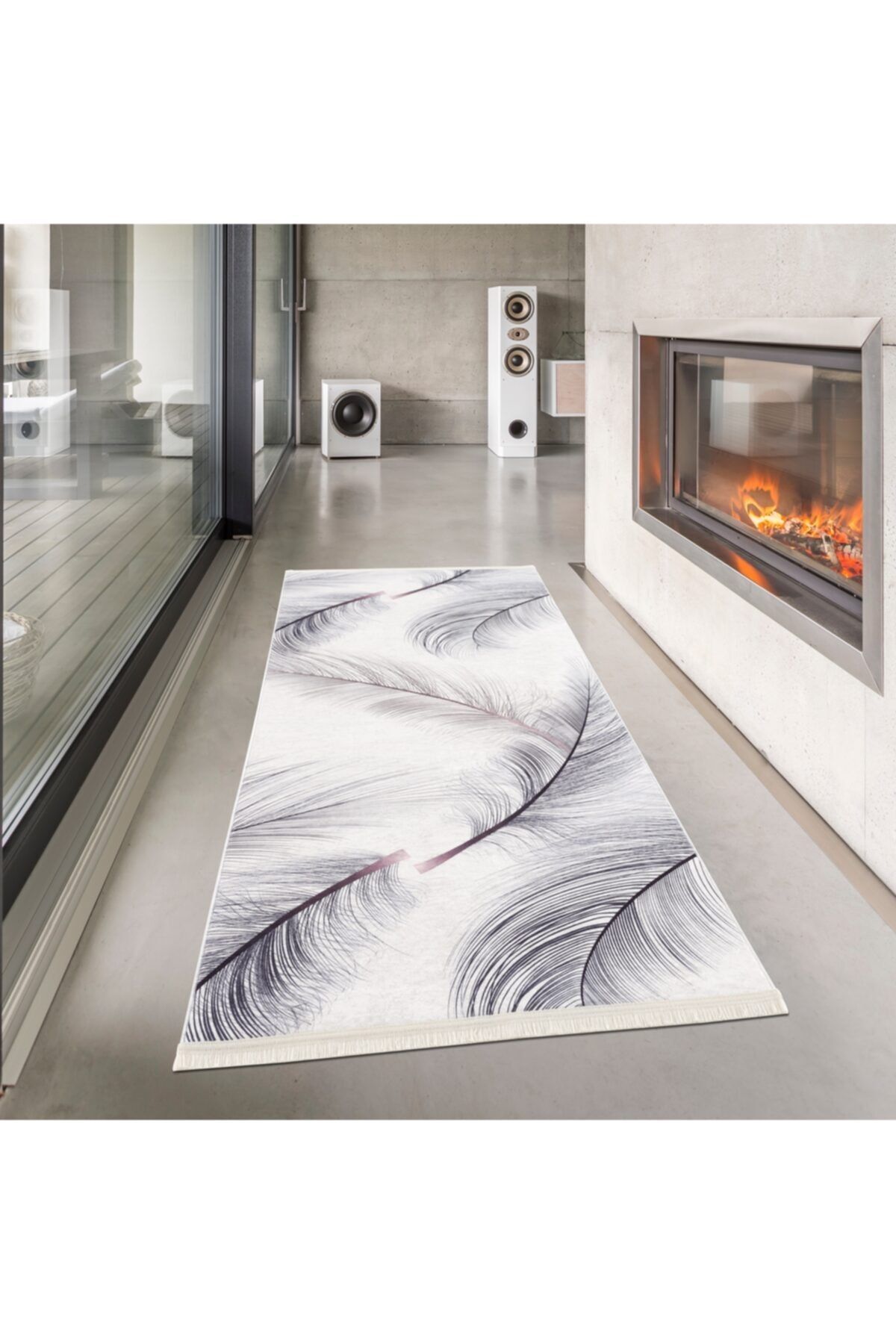 aylem home beyaz gri tuy desen sacakli kaymaz taban hali yolluk fiyati yorumlari trendyol