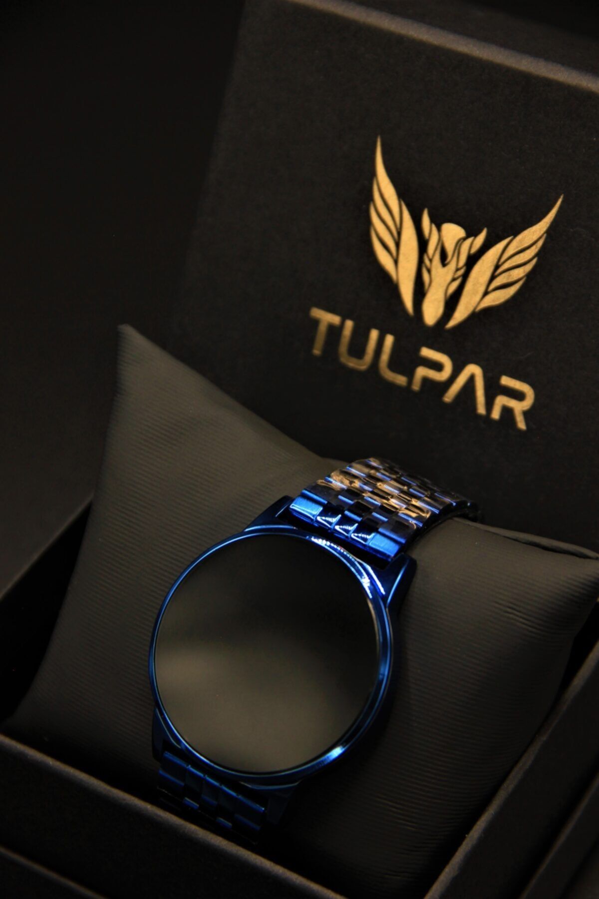 Tulpar Unisex Özel Kutusunda Metal Kordon Dokunmatik Kol Saati
